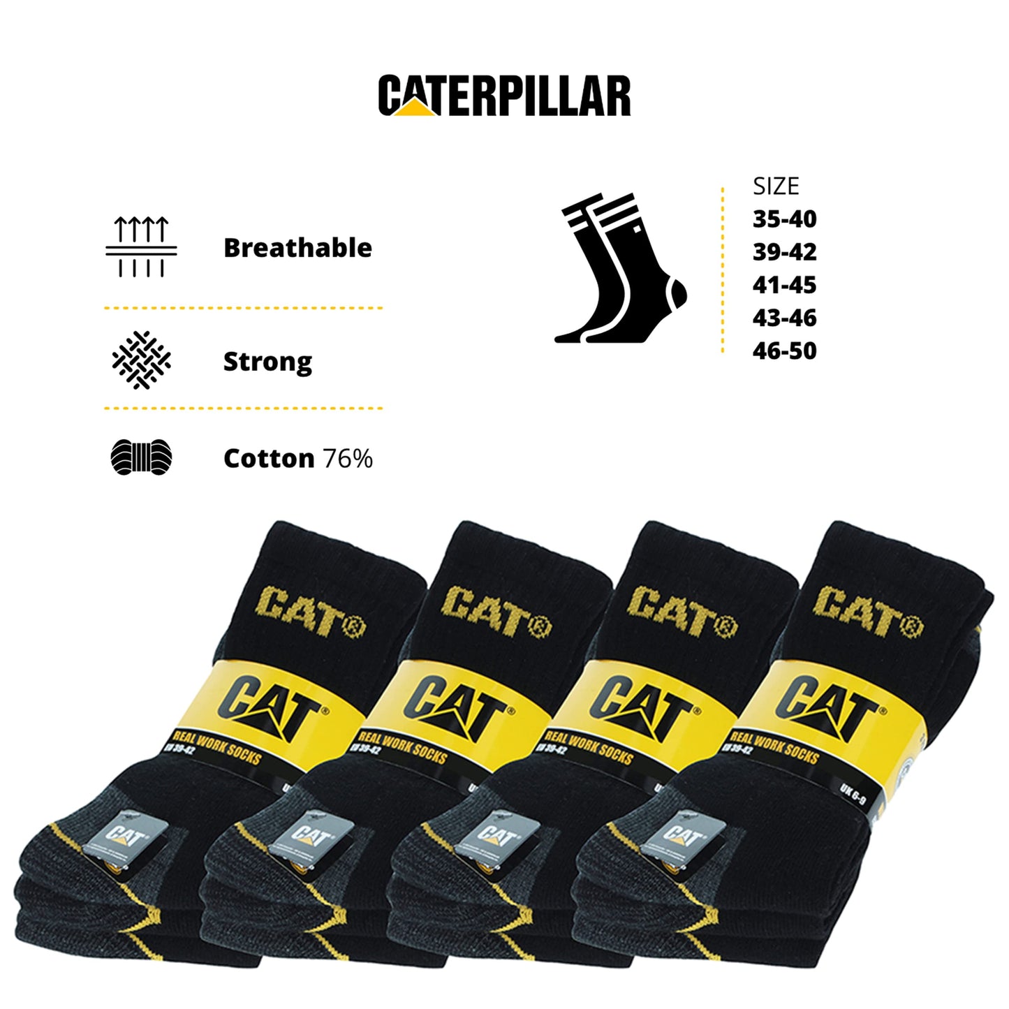 Caterpillar Men's Real Work Socks