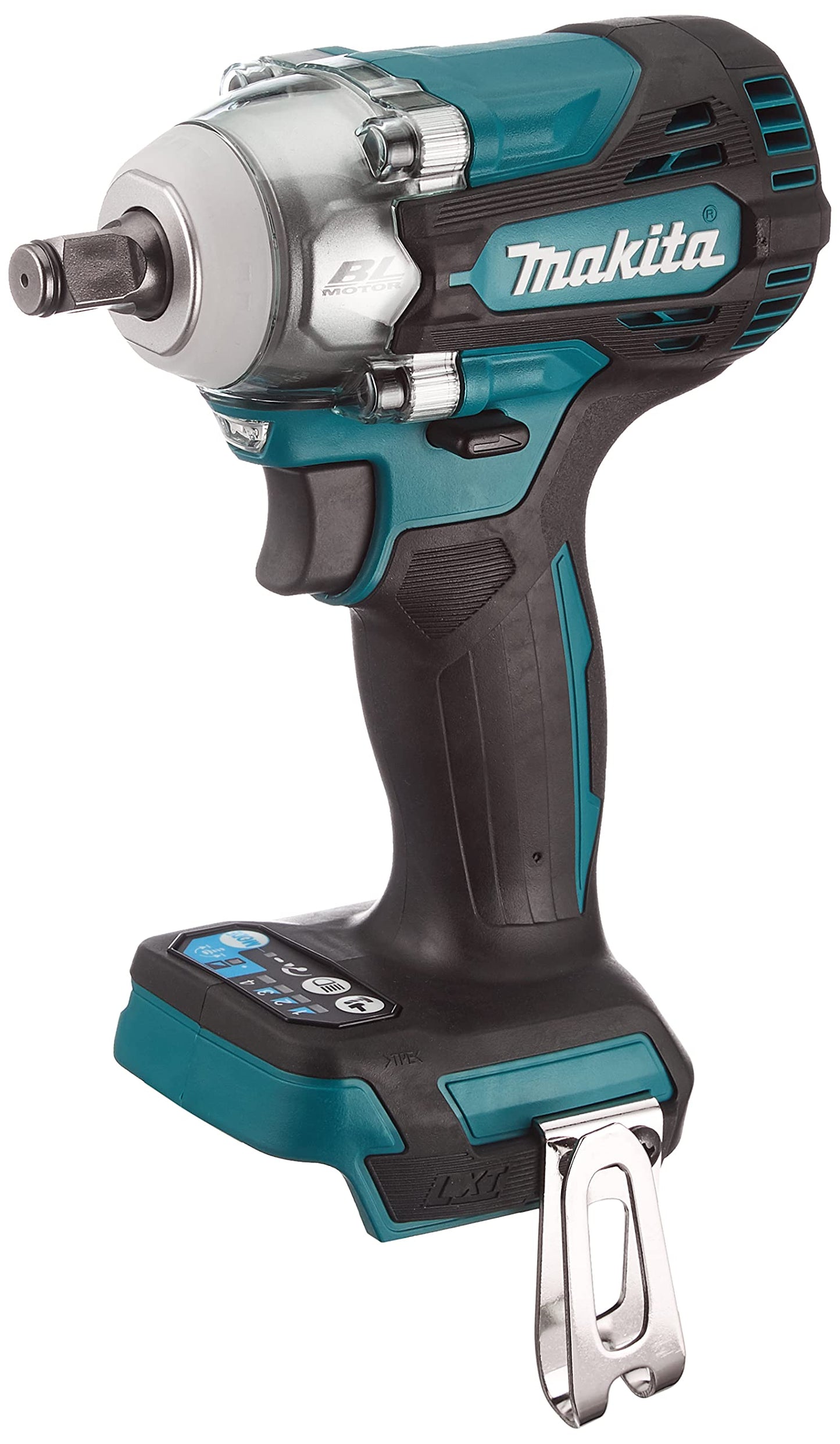 Makita DTW300Z Li-ion LXT Brushless Cordless Impact Wrench, Batteries and Charger Not Included, 18 V & P-70378 27 Quicksystem SE Tool Adaptor - Multi-Colour