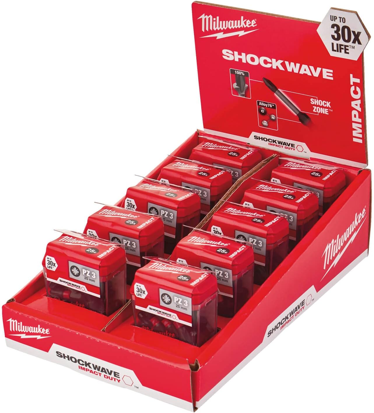 Shockwave™ Impact Duty Bits PZ3 x 25mm (Pack 25)