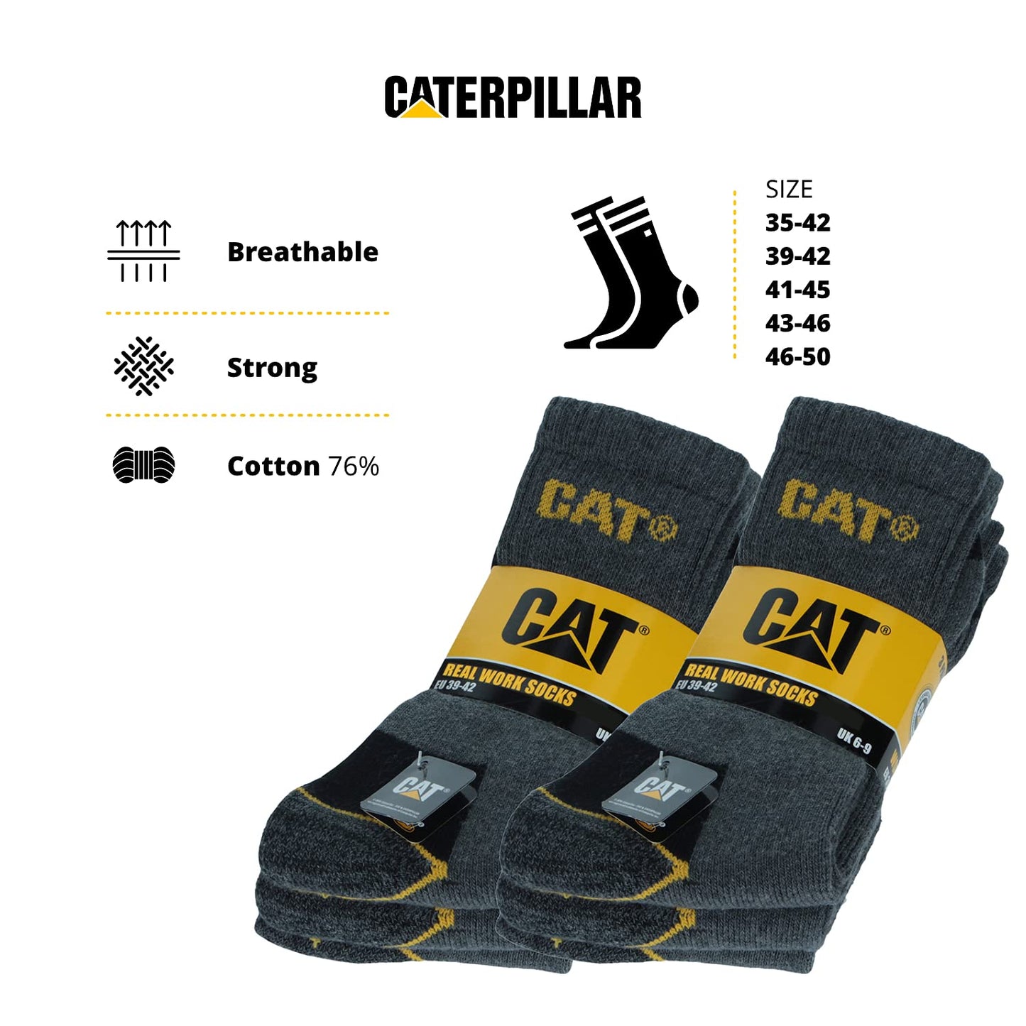 Caterpillar Men's Real Work Socks