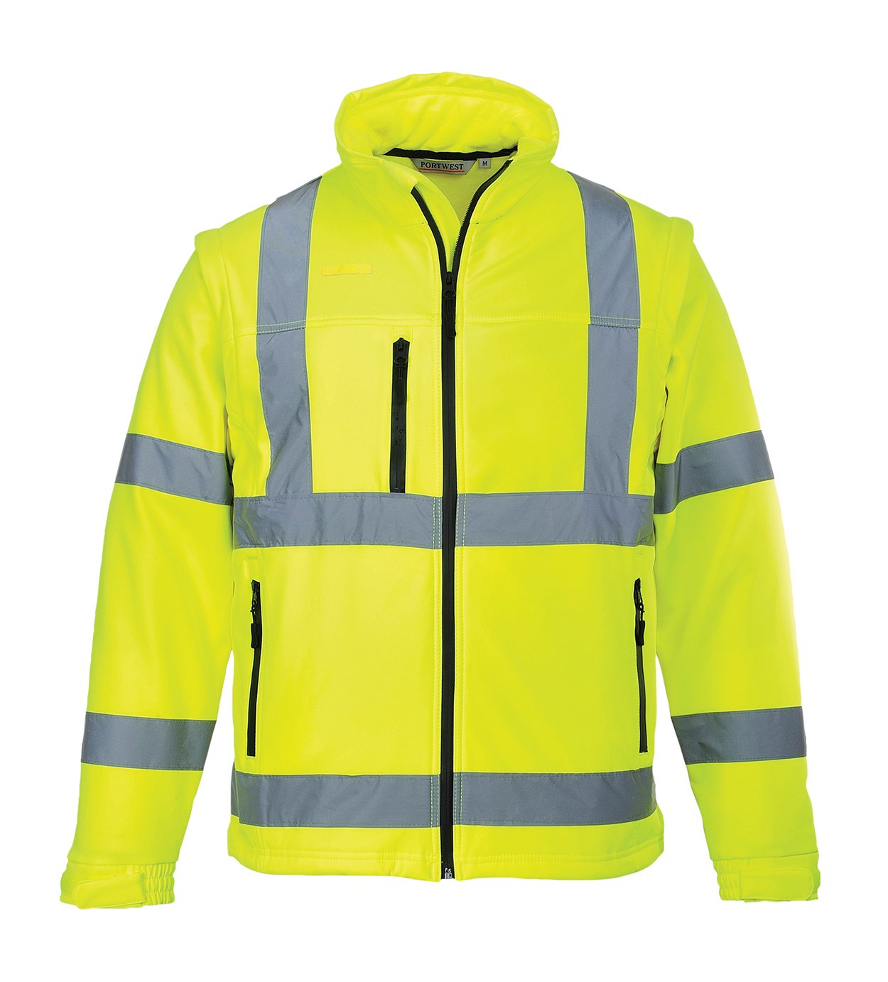 Portwest Hi-Vis Classic Softshell Jacket (3L), Size: XXXL, Colour: Yellow, S424YERXXXL