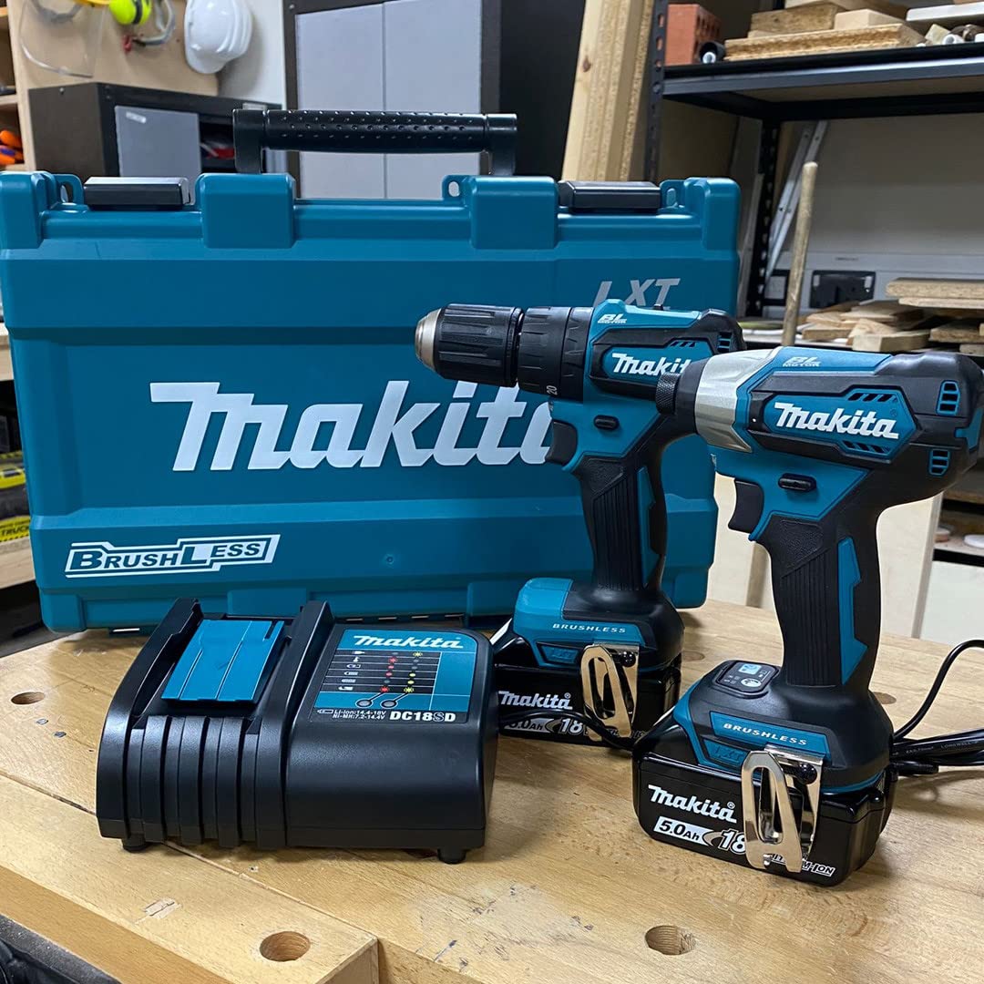 MAKITA DLX2221ST 18V Brushless Cordless Twin Pack DHP483Z Drill & DTD155Z Driver