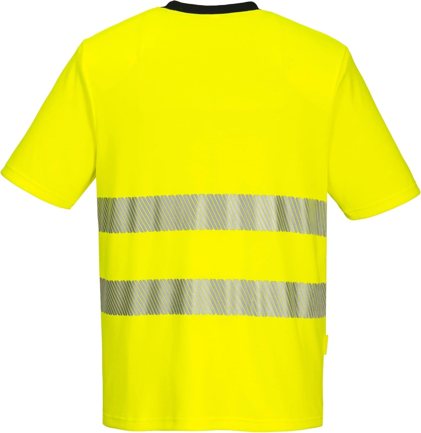 Portwest DX413 Hi Vis Short Sleeve Safety Work Reflective T-Shirt Yellow, XL