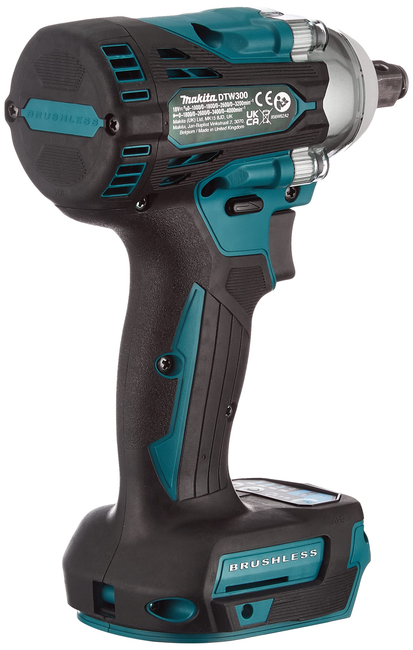 Makita DTW300Z Li-ion LXT Brushless Cordless Impact Wrench, Batteries and Charger Not Included, 18 V & P-70378 27 Quicksystem SE Tool Adaptor - Multi-Colour