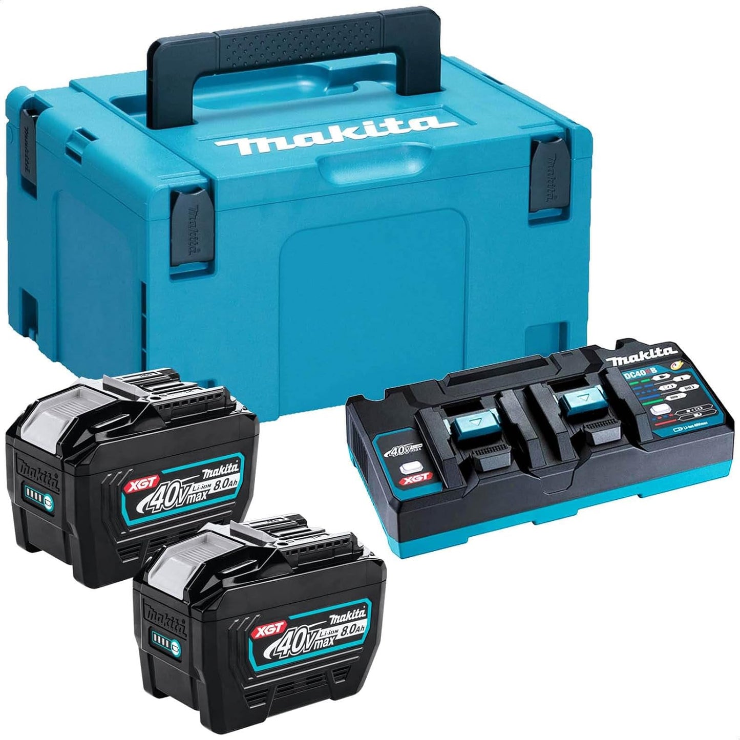 Makita 1910A2-5 40v Max XGT Cordless 2 Battery 8ah and Charger Kit