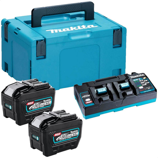 Makita 1910A2-5 40v Max XGT Cordless 2 Battery 8ah and Charger Kit