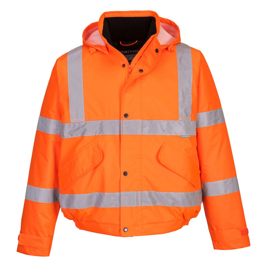 Portwest S463 Waterproof Comfort Hi-Vis Winter Bomber Jacket Orange, 6X-Large