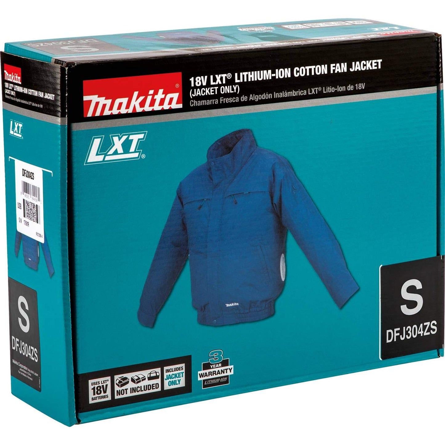 Makita Men's Coat, Schwarz, 17 Regular