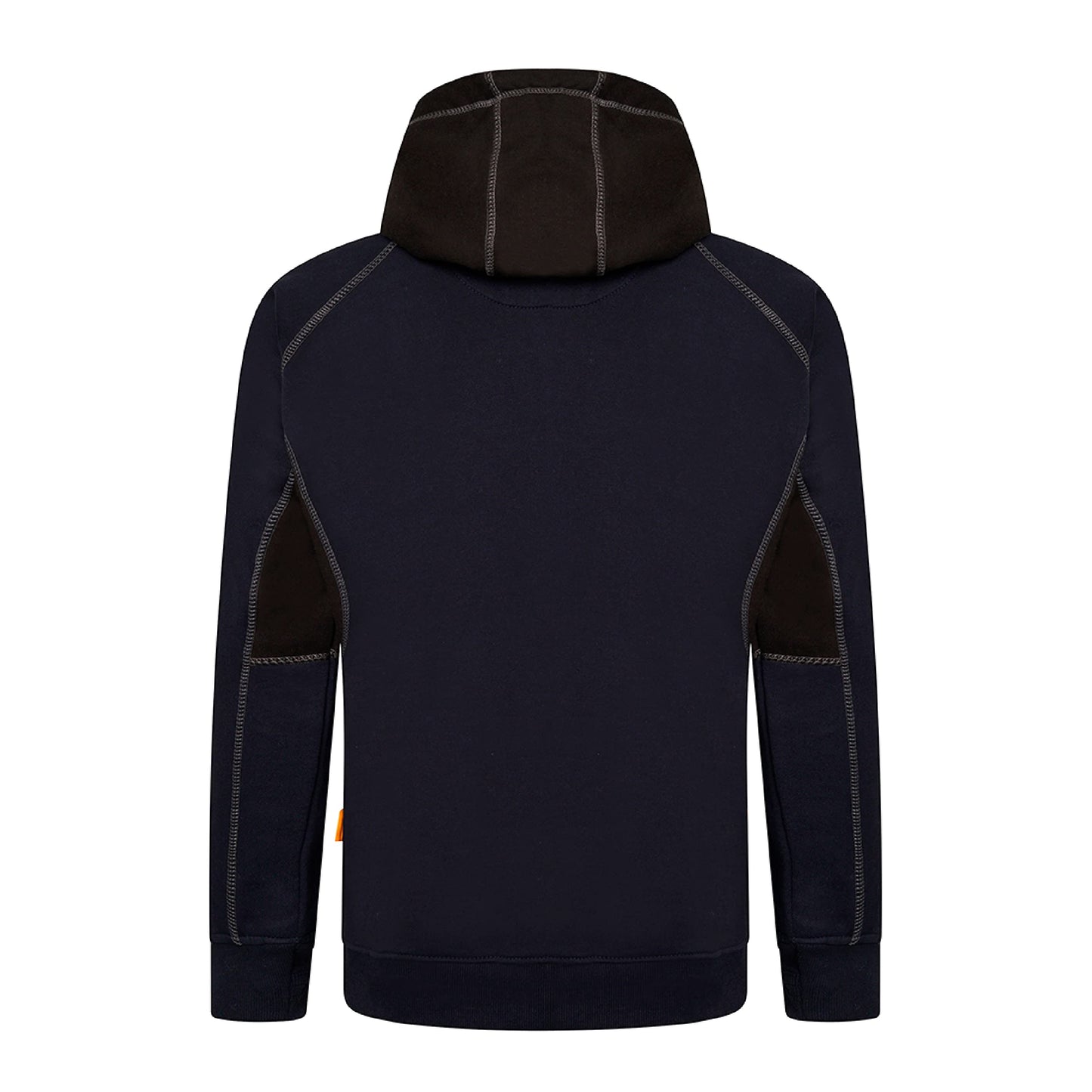 JCB - Horton Hoodie, Large - Made with 80% Cotton & 20% Polyester - Hoodies for Men Branding Details - Mens Clothes - Cordura Fabric Elbow Patches - 320gsm - Navy/Black