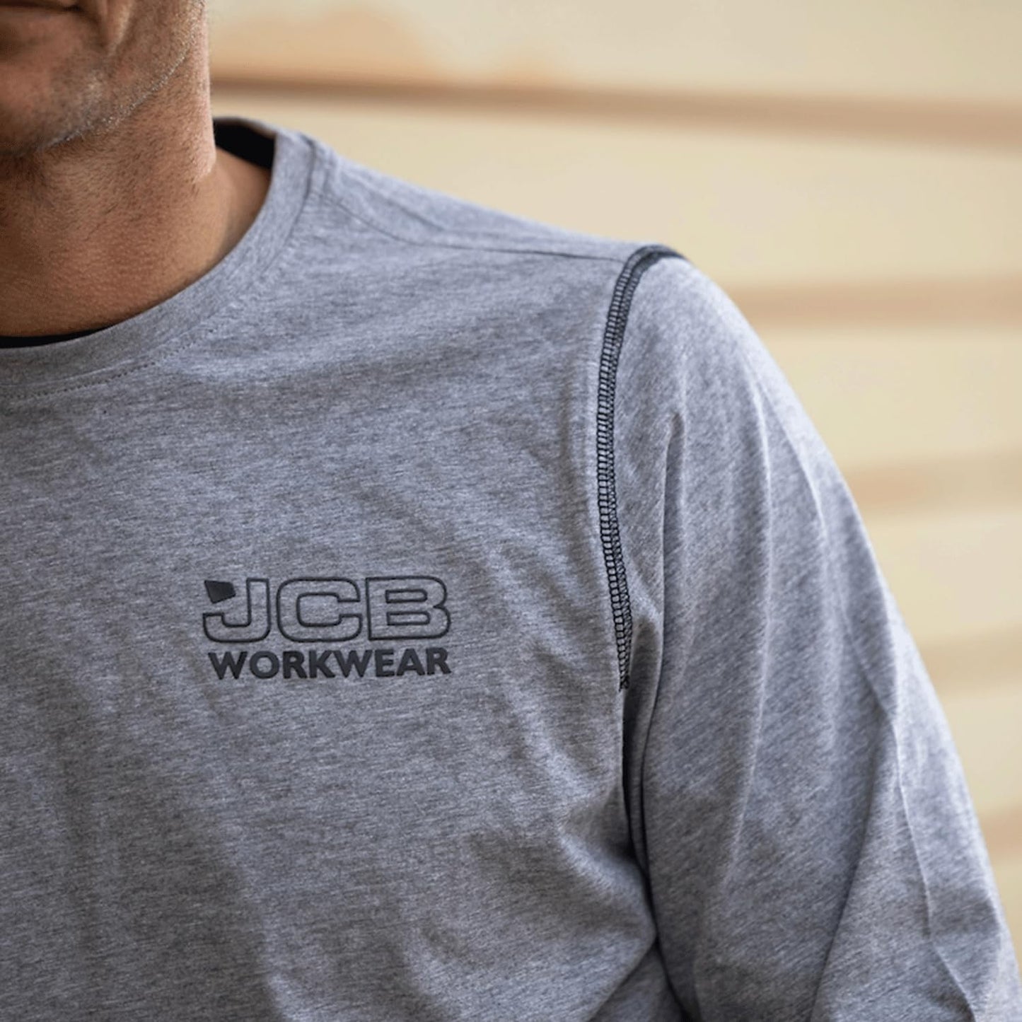 JCB - Banner Shirt - Mens Long Sleeve T Shirt - 100% Cotton Workwear - Mens Clothes - Long Sleeve T Shirt Mens