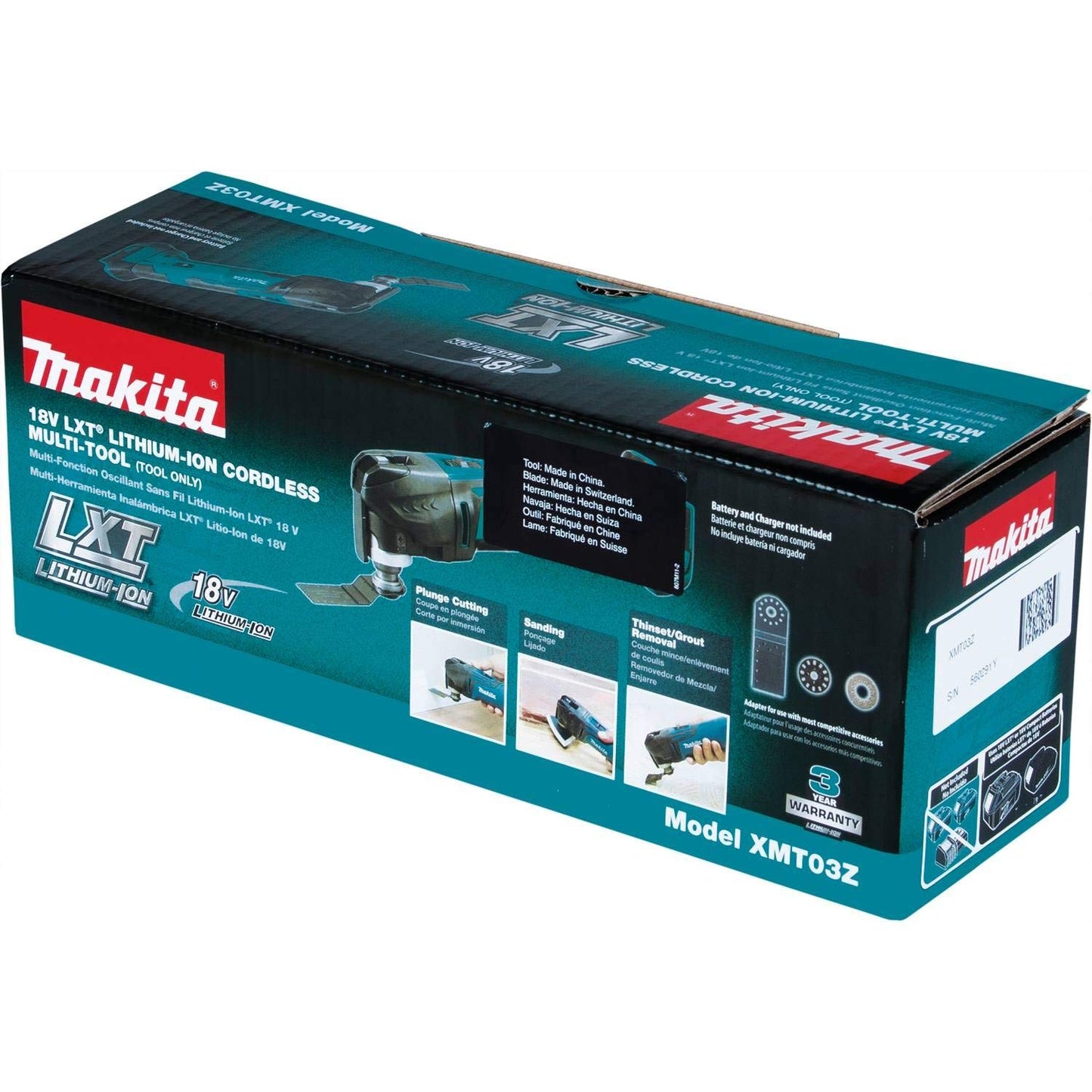 Makita XMT03Z 18V LXT Lithium-Ion Cordless Multi-Tool, Tool Only