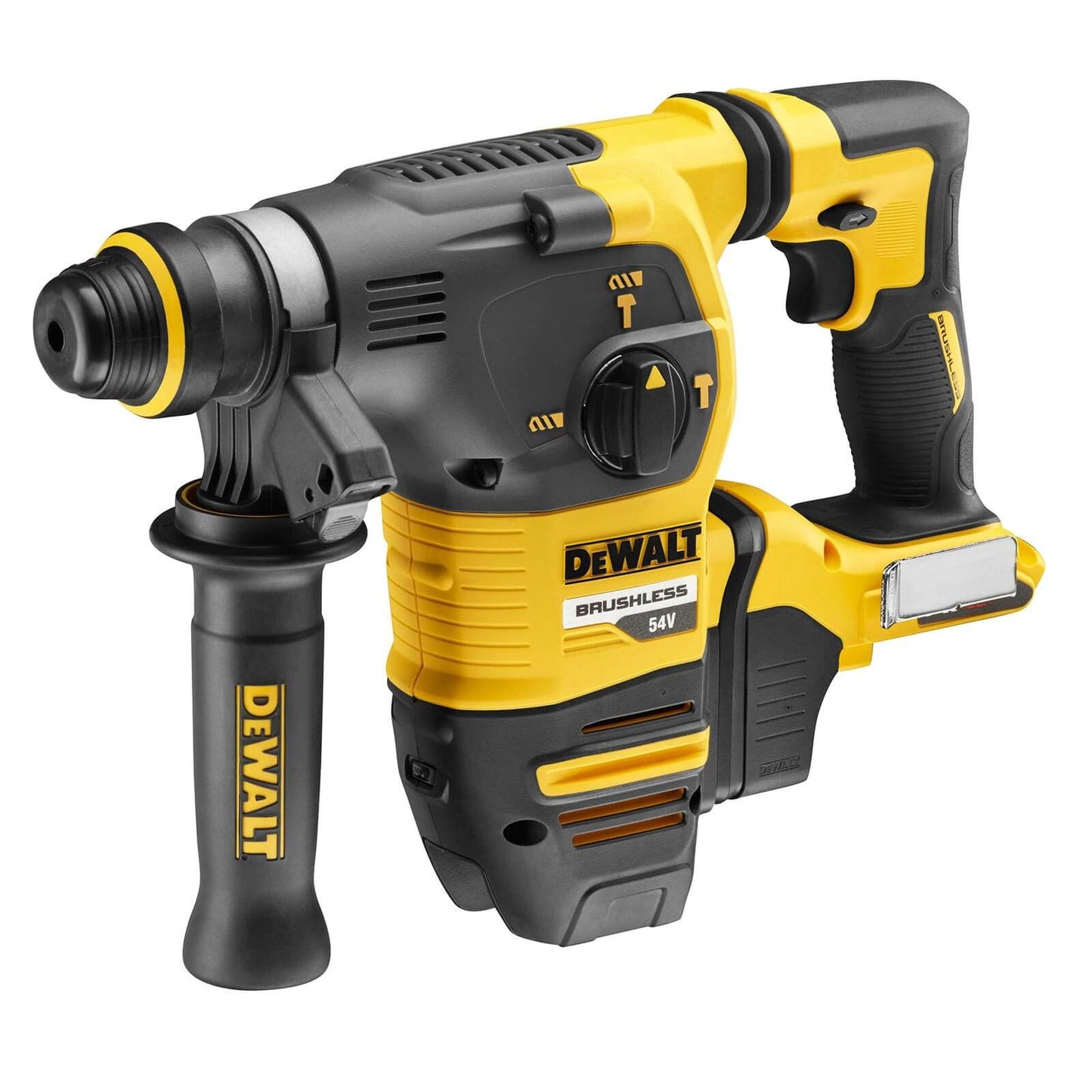 Dewalt DCH333NT-XJ XR Flex Volt SDS-Plus Bare Hammer, 1 W, 54 V, Yellow/Black, Unit, No Battery or Charger