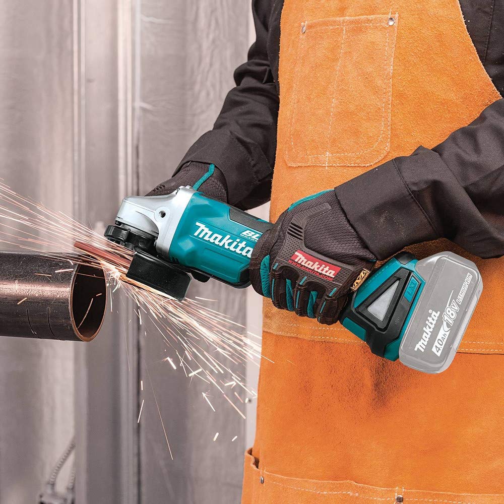 Makita XAG11Z 18V LXT Lithium-Ion Brushless Cordless 4-1/2”/ 5" Paddle Switch Cut-Off/Angle Grinder, with Electric Brake, Tool Only