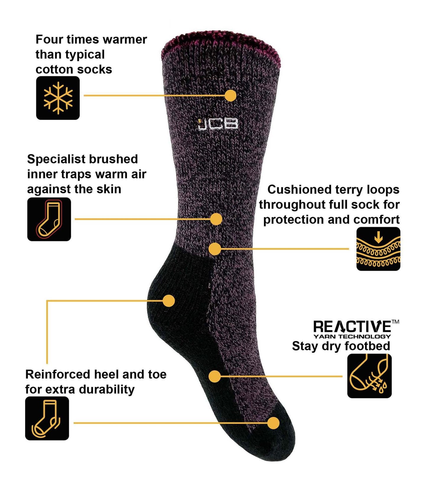 JCB - Ladie's Thermasock work sock in