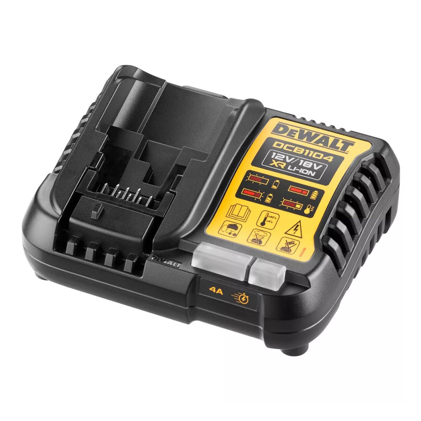 DEWALT B DCB184 5.0ah 18v XR Lithium Ion Battery Twin Pack + DCB115 Charger, Yellow, 2 x 5.0Ah & DCB115