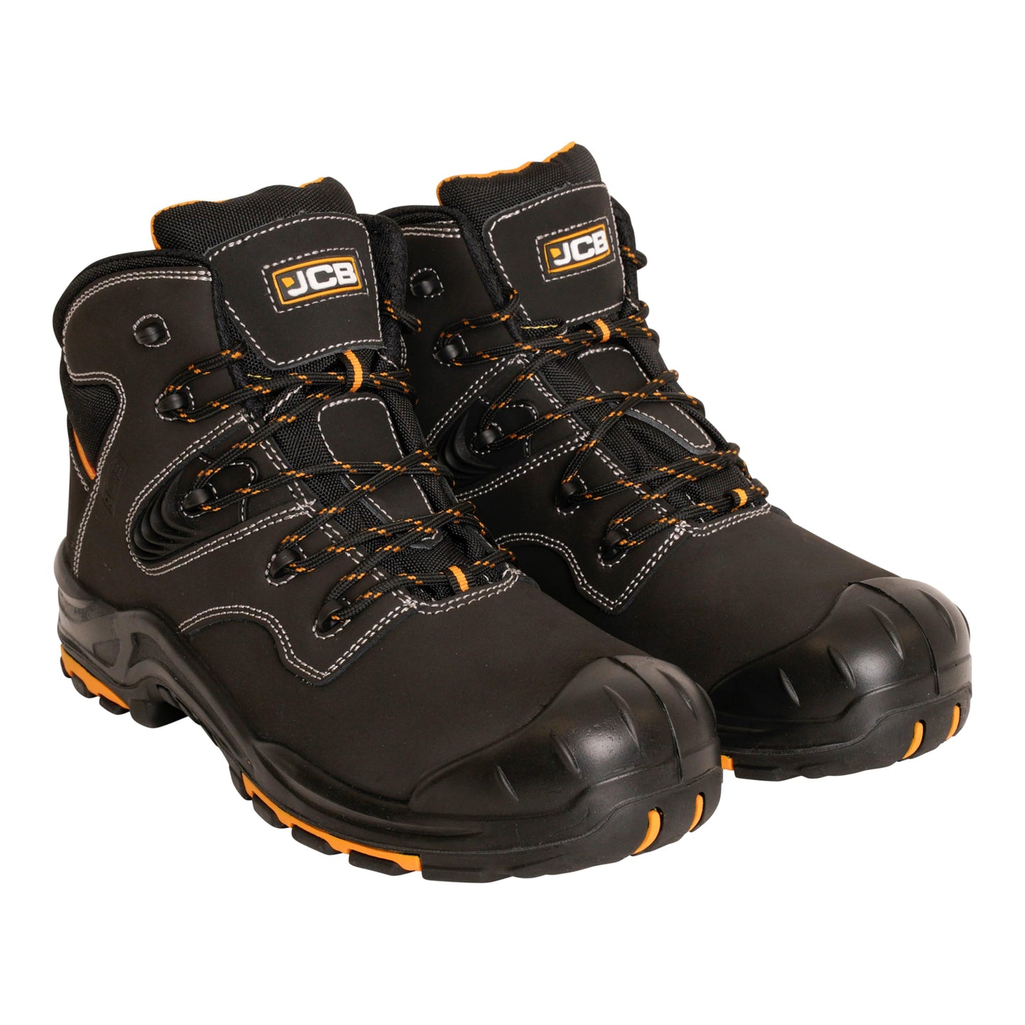 JCB - Black Action Nubuck Boot - Composite Midsole & Antistatic Properties - Safety Shoes Men Lightweight & Work Boots for Men - Size 6