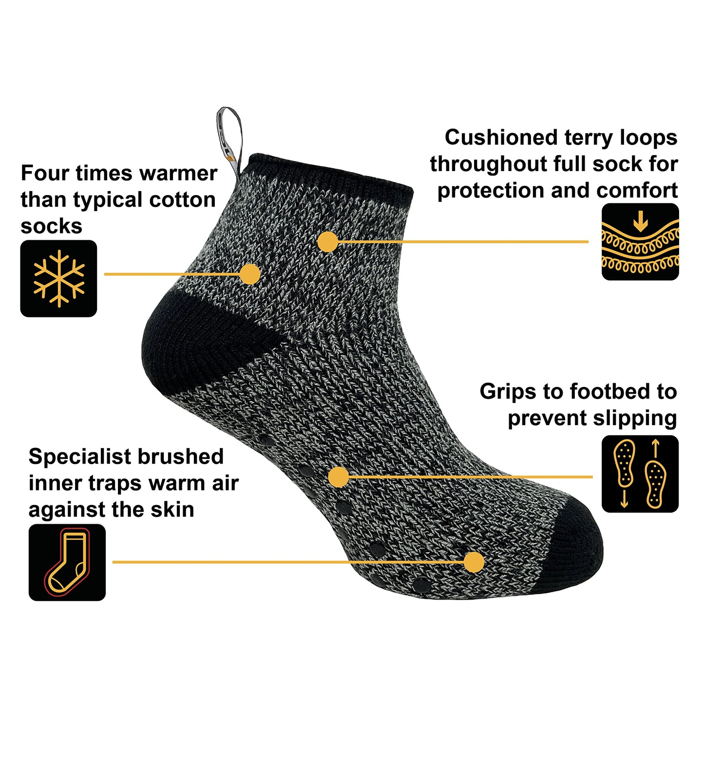 JCB - Mens Lowcut Thermasock Work