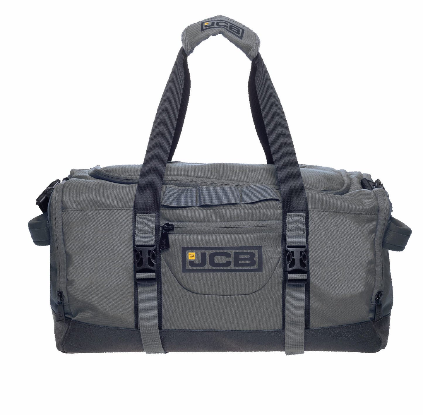 JCB - Duffle Holdall Bag, Grey - Water-Resistant Pu Base - Adjustable Shoulder Strap - 1,000 Denier Polyester - Maximum Capacity of 50 litres - Ideal Gym, Travel Or Overnight Bag