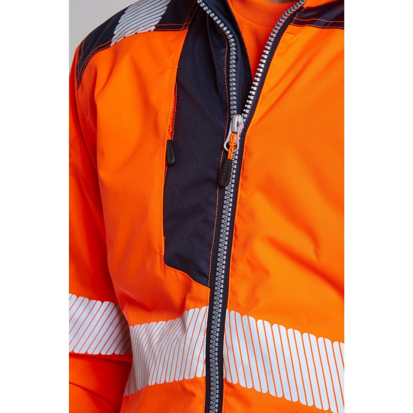 Portwest T402 Men's PW3 Hi Vis Safety Jacket - Windproof Water Resistant High Visibility Reflective Softshell Jacket Yellow/Black, XX-Large