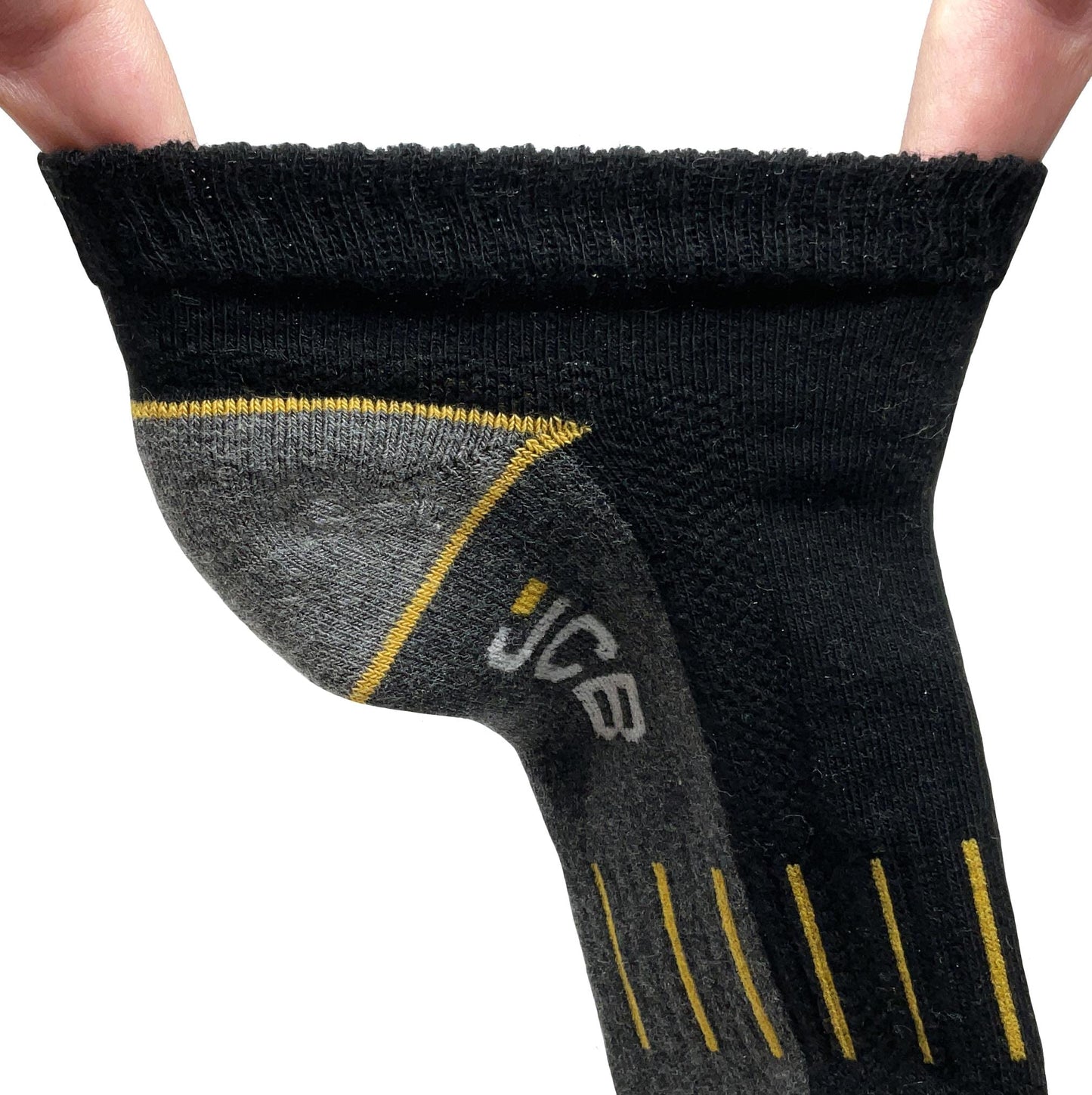 JCB - Cotton Trainer Socks Men - 3 Pack - Black/Grey - UK 6-8.5 EUR 39-43/UK 9-12 EUR 44-47