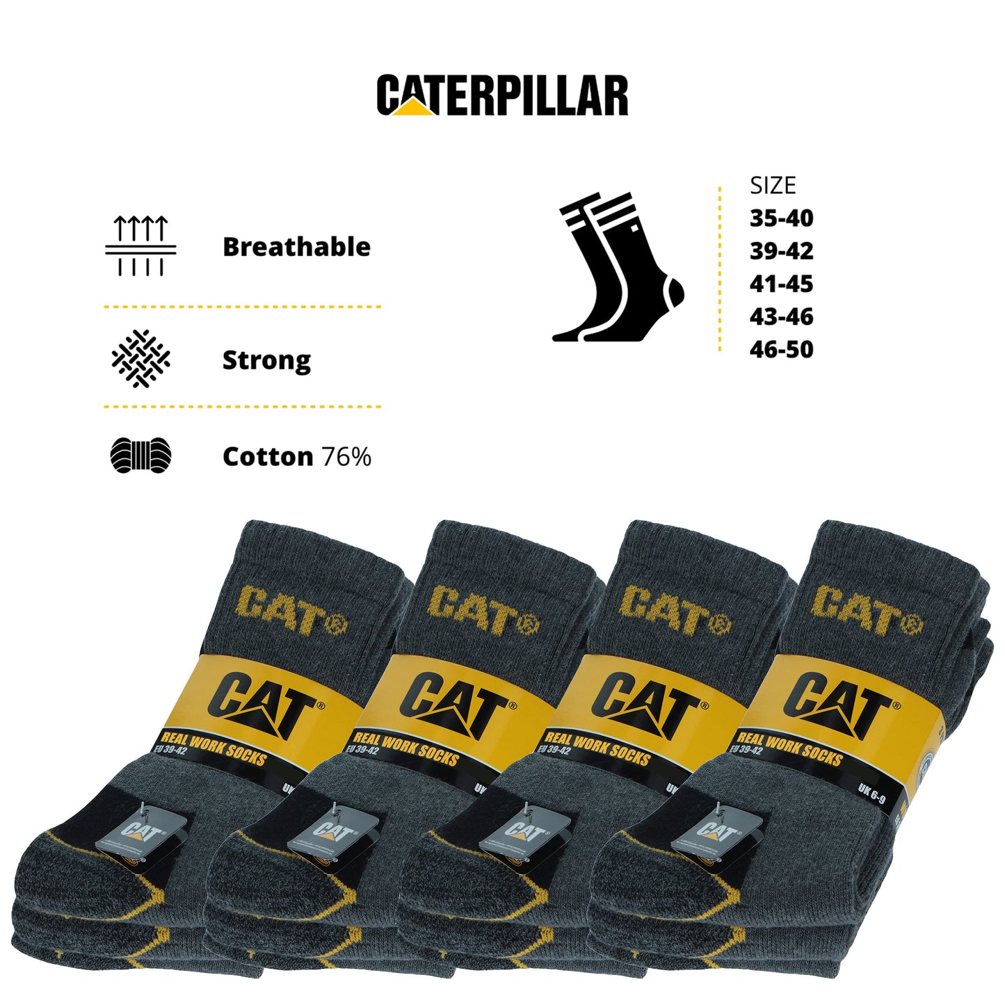 Caterpillar Men's Real Work Socks