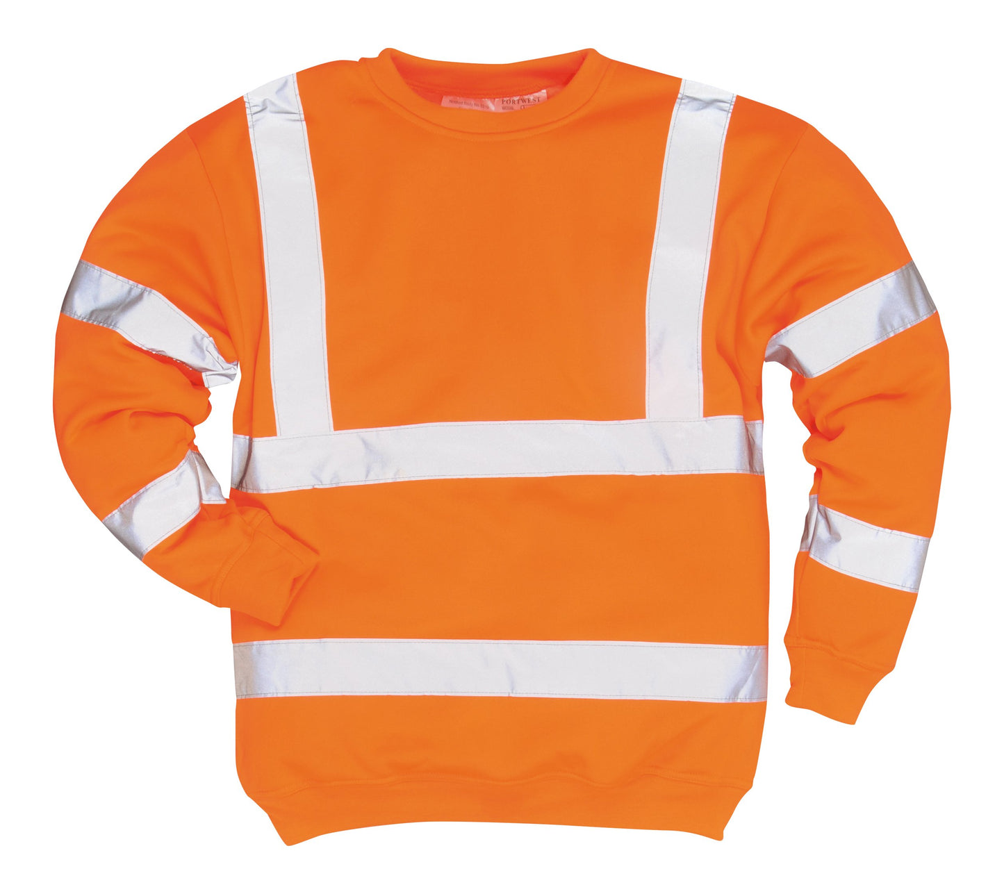 Portwest B303 Comfort Elasticated Hi-Vis Sweatshirt Orange, Medium