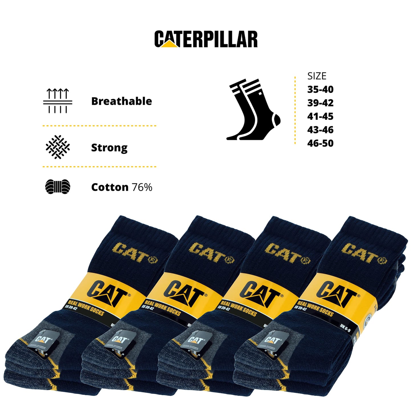 Caterpillar Men's Real Work Socks