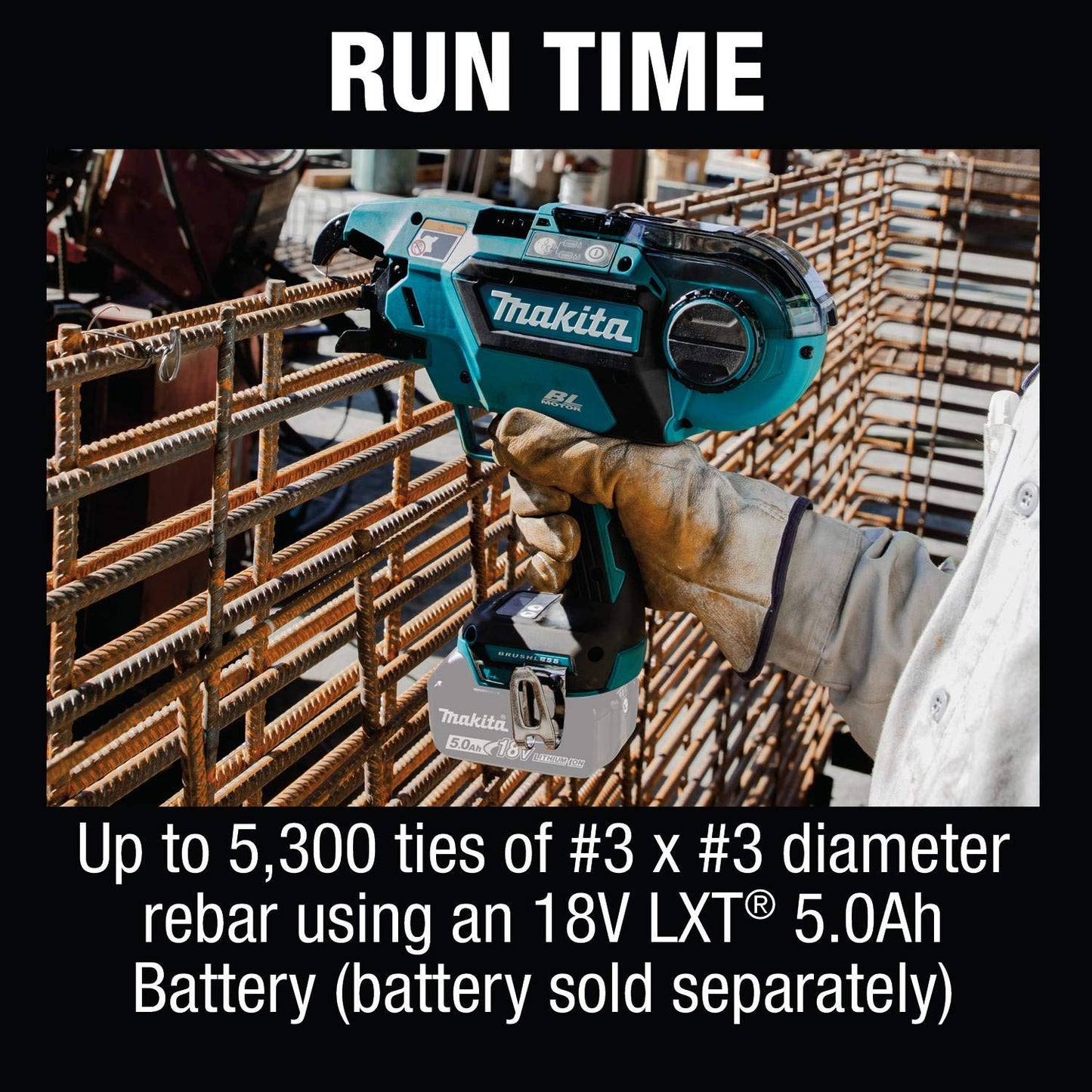 Makita DTR180ZK 18V Li-Ion LXT Brushless Rebar Tying Tool Supplied in A Carry Case - Batteries and Charger Not Included