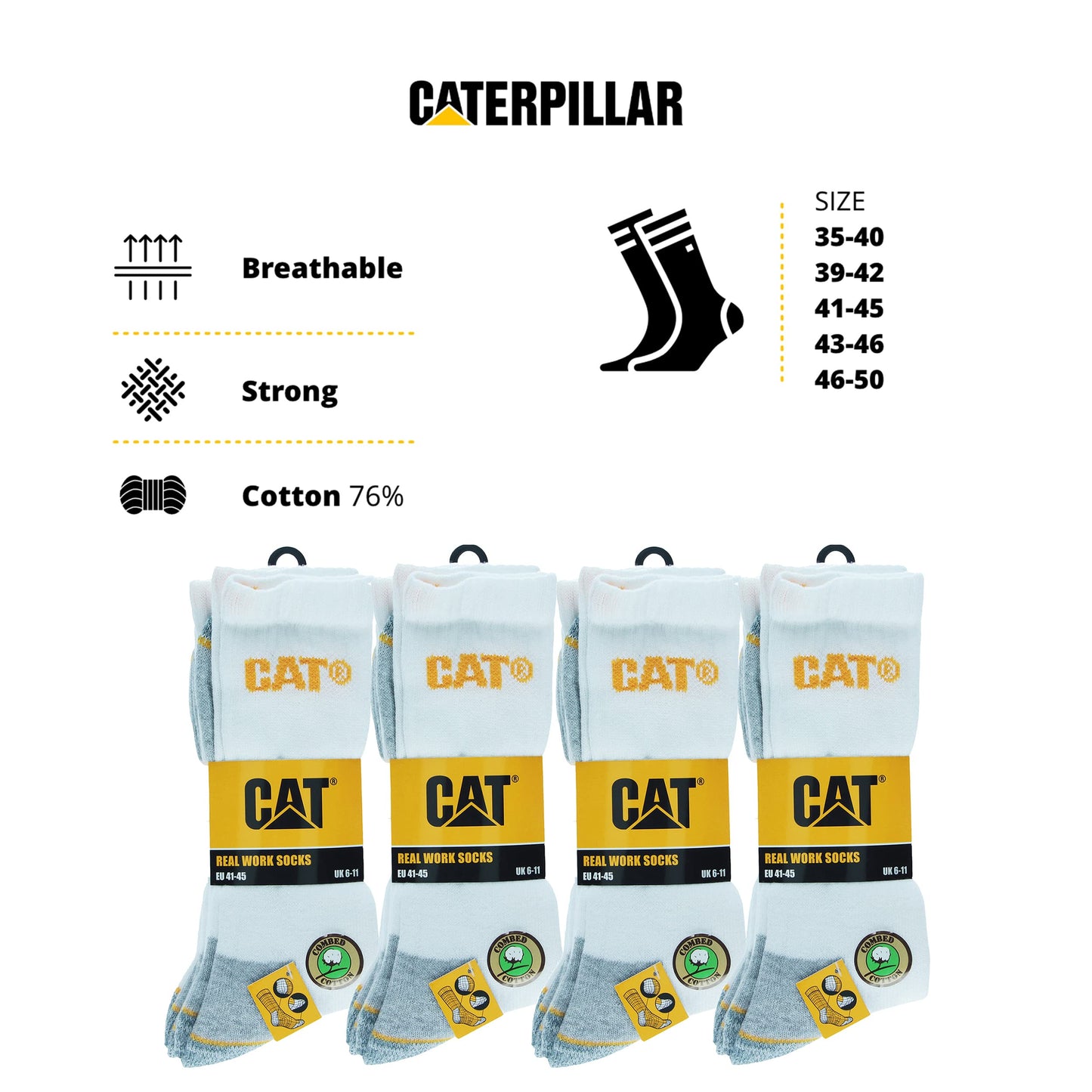 Caterpillar Men's Real Work Socks