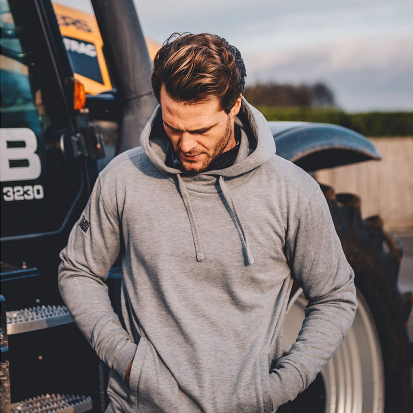 JCB Workwear D+AH Essential Marl Hoodie