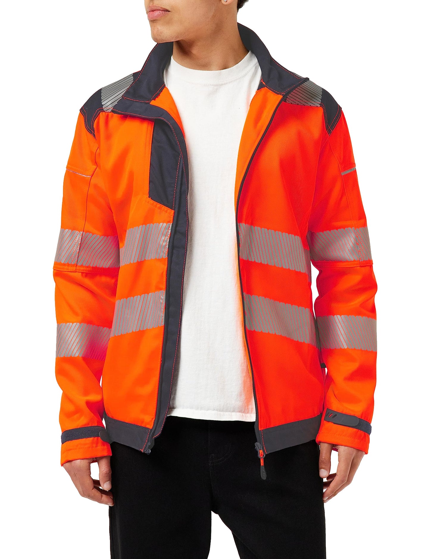 Portwest PW3 Hi-Vis Work Jacket, Size: XL, Colour: Orange/Navy, T500ONRXL