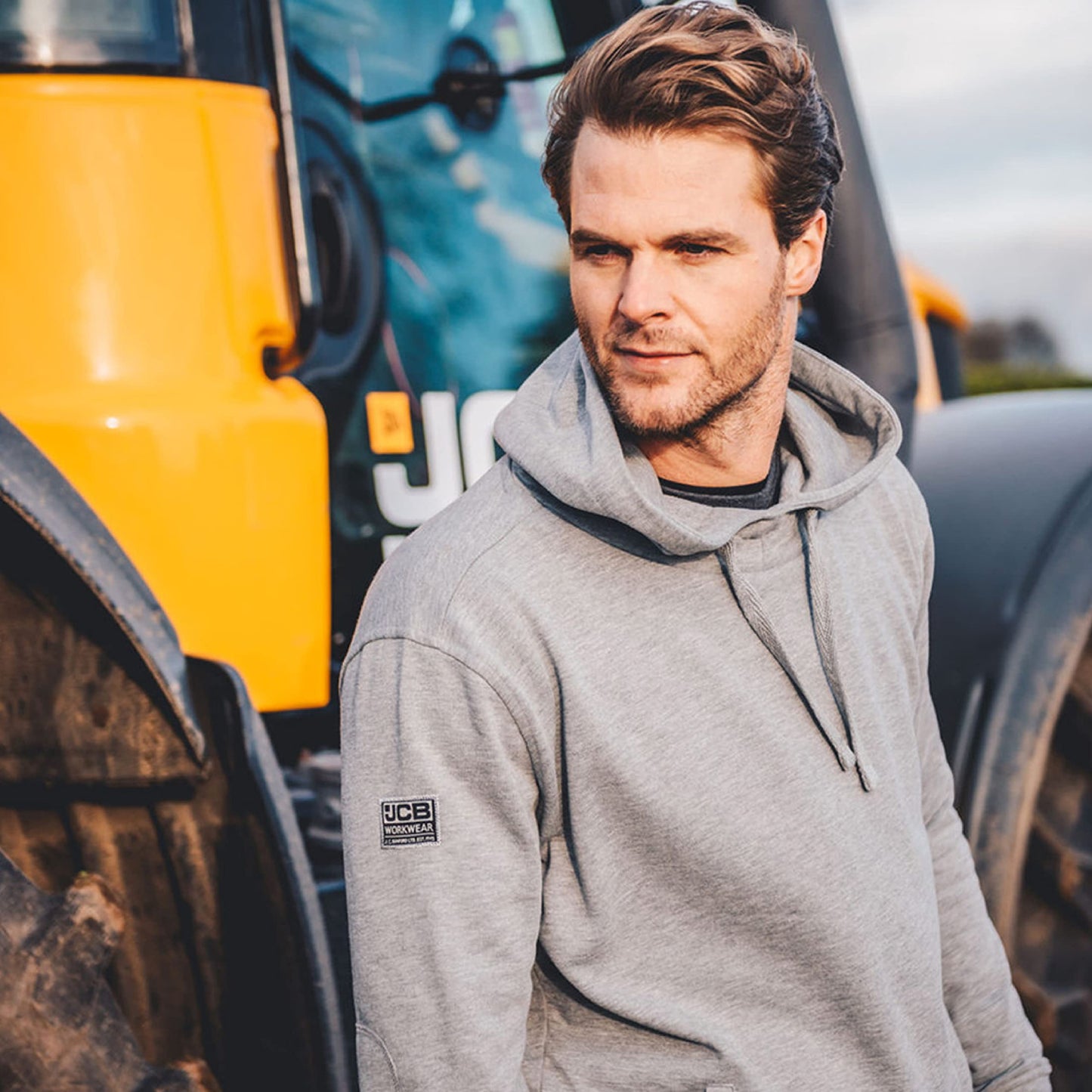 JCB Workwear D+AH Essential Marl Hoodie