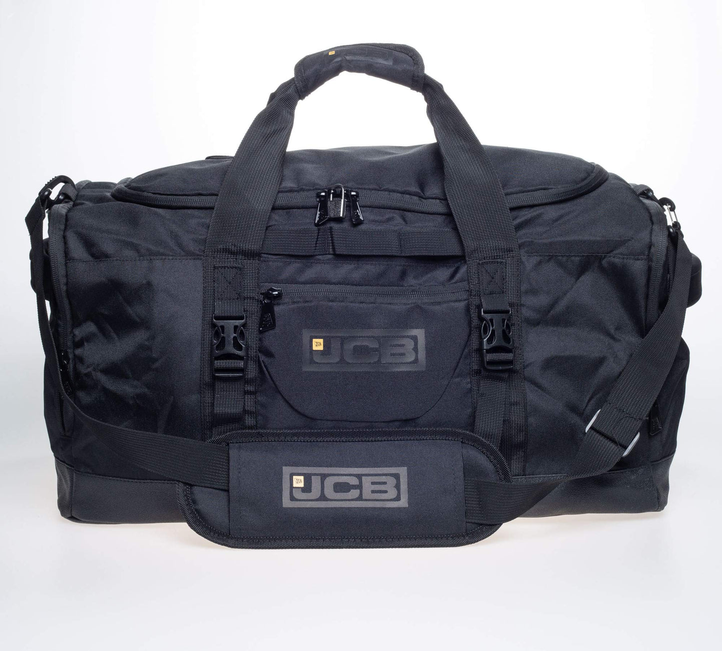 JCB - Duffle Holdall Bag, Grey - Water-Resistant Pu Base - Adjustable Shoulder Strap - 1,000 Denier Polyester - Maximum Capacity of 50 litres - Ideal Gym, Travel Or Overnight Bag