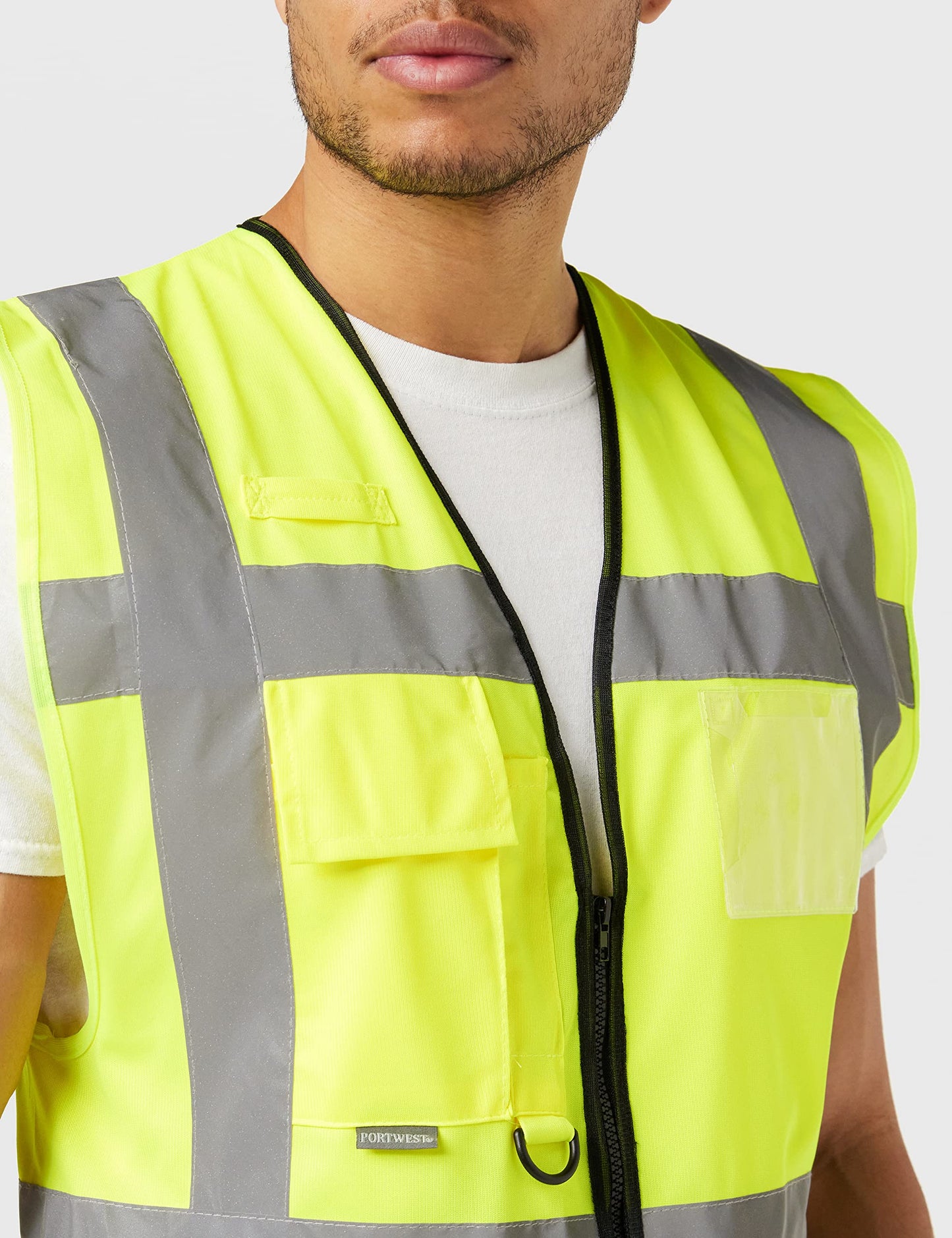 Portwest C476YRBL Warsaw Executive Vest, Yellow/Royal, L