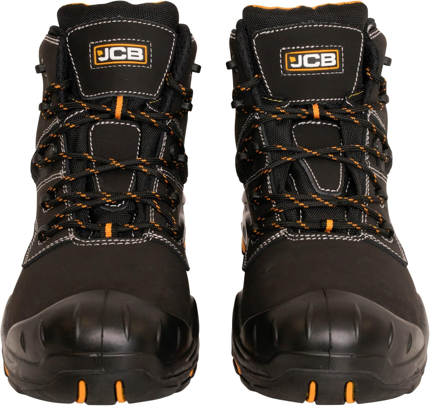 JCB - Black Action Nubuck Boot - Composite Midsole & Antistatic Properties - Safety Shoes Men Lightweight & Work Boots for Men - Size 9