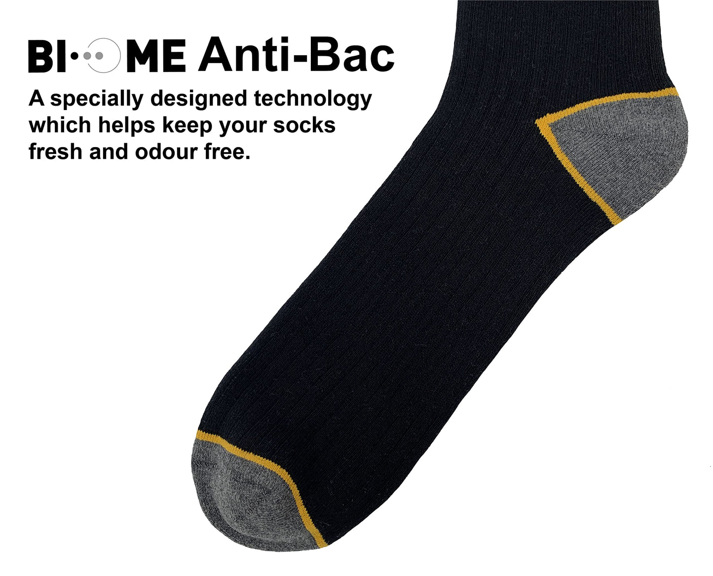 JCB Socks - Outdoor Activity Socks Men's - Boot socks - Men's Work Socks - 3 Pack - UK 6-8.5