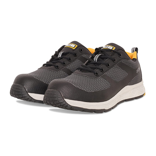 JCB - Safety Trainers for Men - 100% Spark Metal Free - Black Shoes - Waterproof - Glass Fibre Toecap - Work Sneakers For Men - Men Shoes