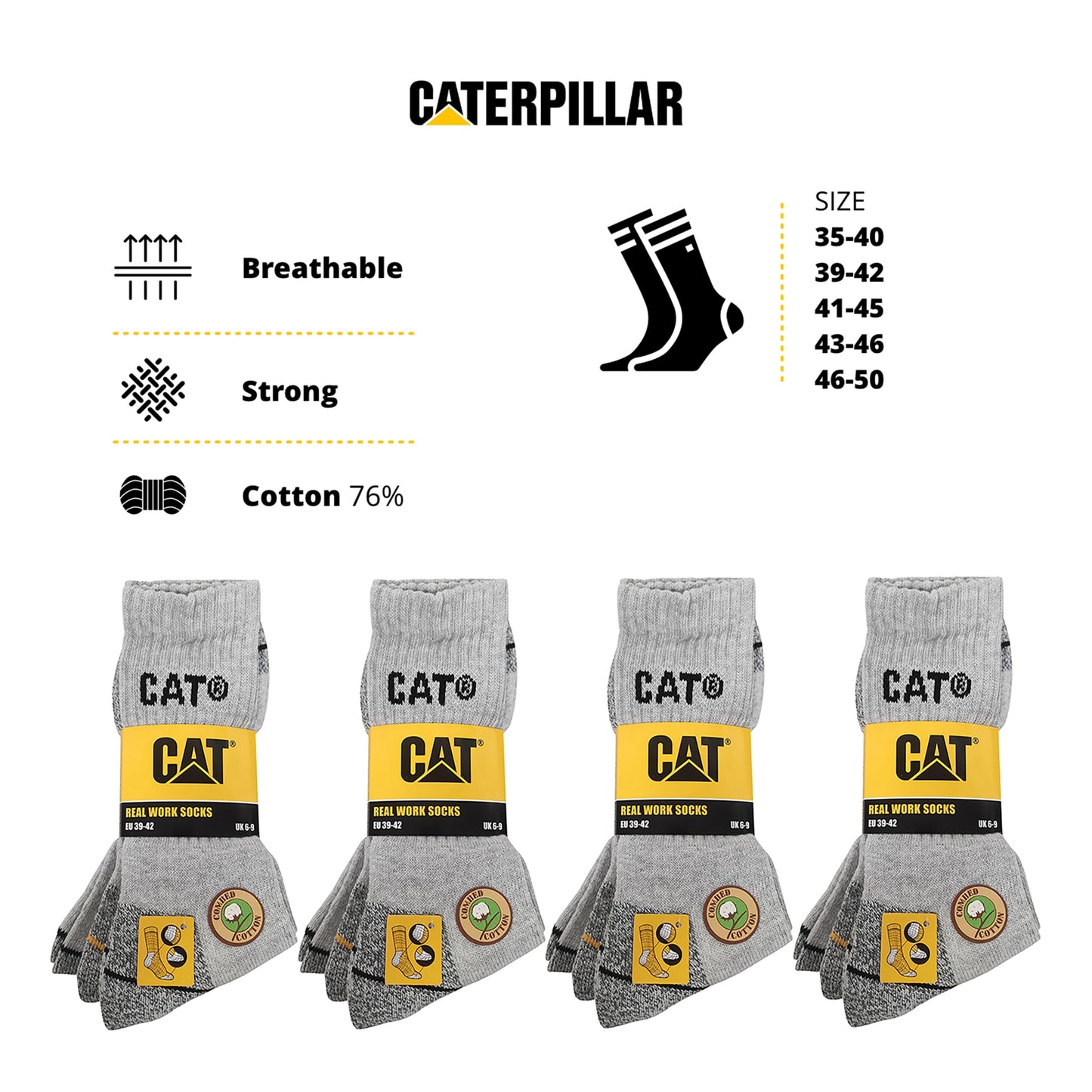 Caterpillar Men's Real Work Socks