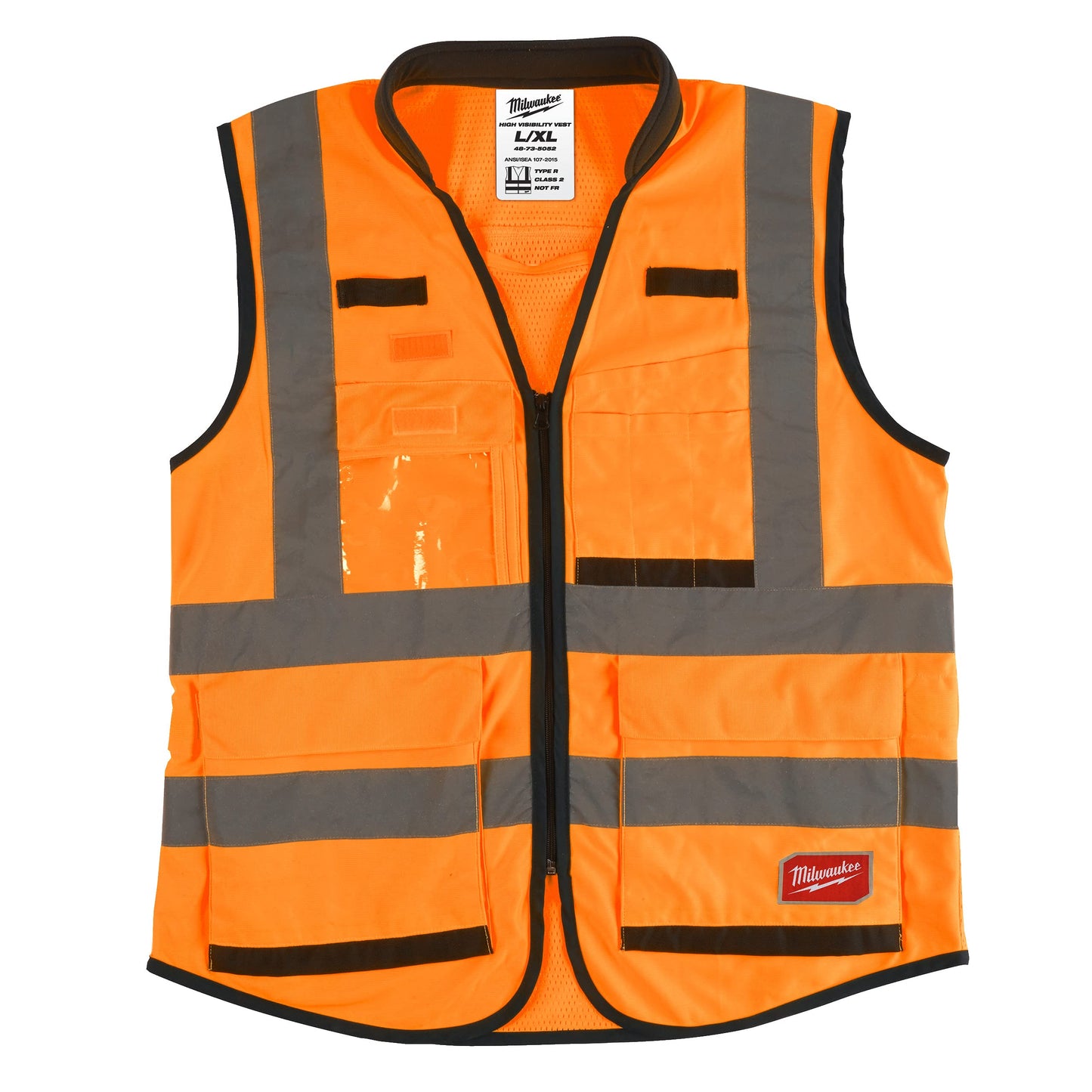 Milwaukee 4932471899 Premium Hi Visibility Vest 15 Pockets Orange Size L/XL