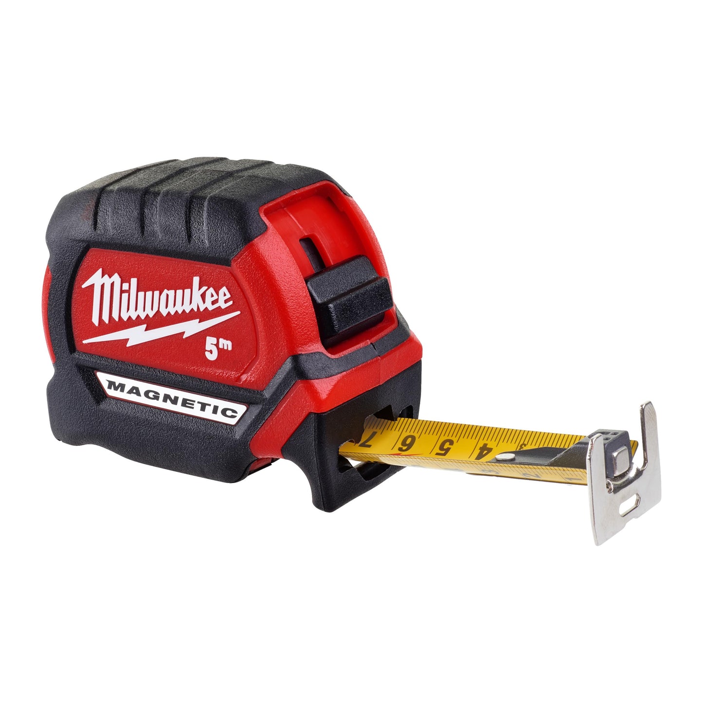 Milwaukee ‎4932464599 Premium Magnetic Tape Measure HP5Mg/27, Red/Black