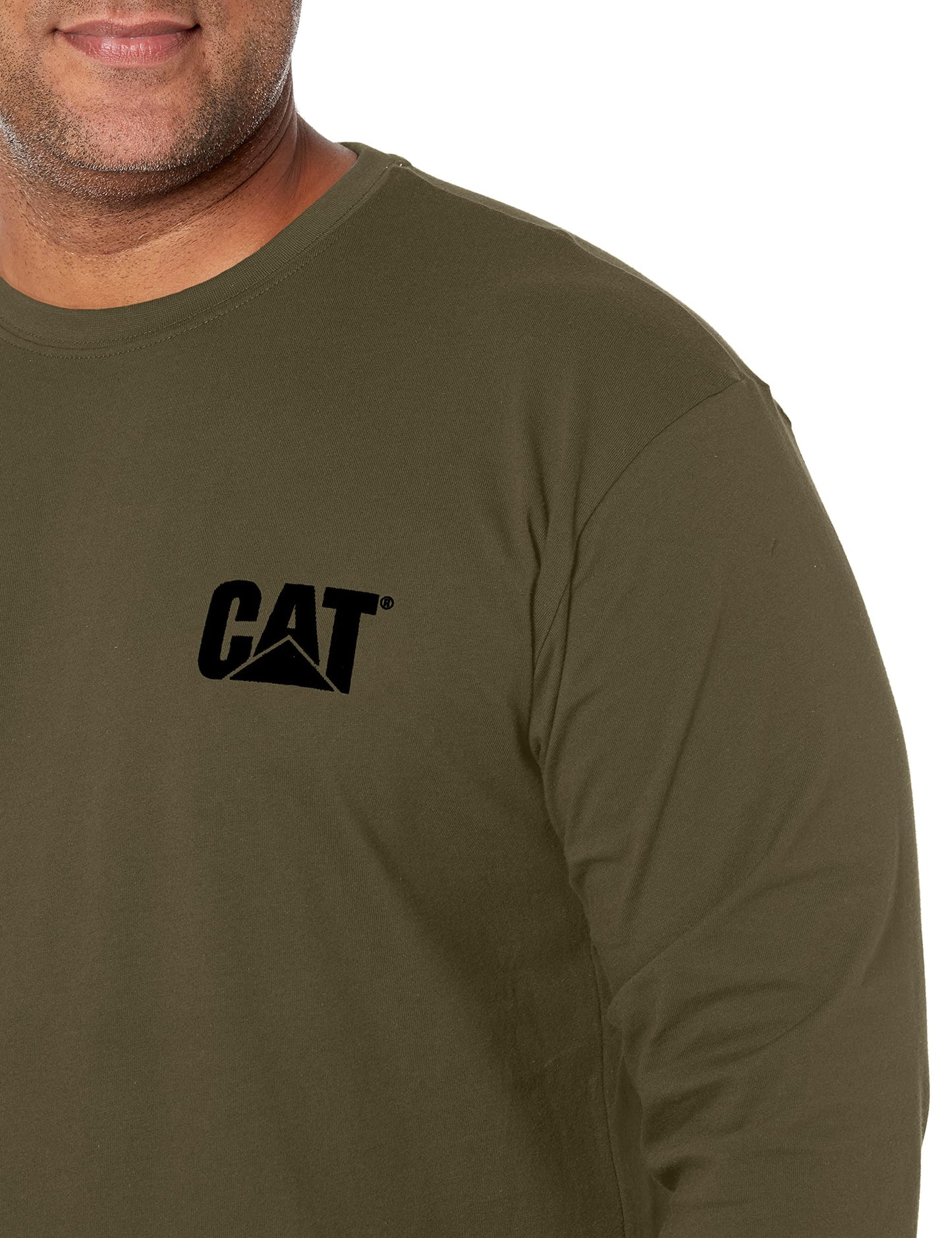 CAT Men's Trademark Banner Long Sleeve T-shirt상표 배너 긴소매 티셔츠camiseta Manga Larga De La Marca T-Shirt