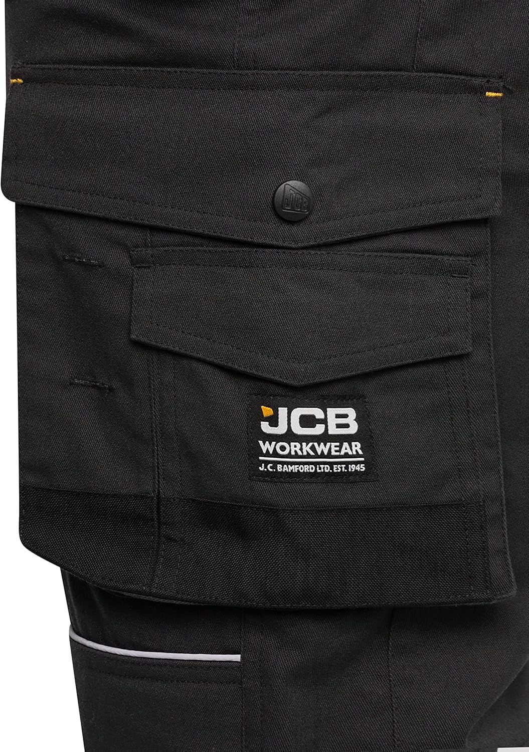 JCB Workwear - Trade Graphite Holster Trousers for Men - Cordura Reinforced Hems & Pockets - Regular Leg (32") - Polyester/Cotton - Waist 32"