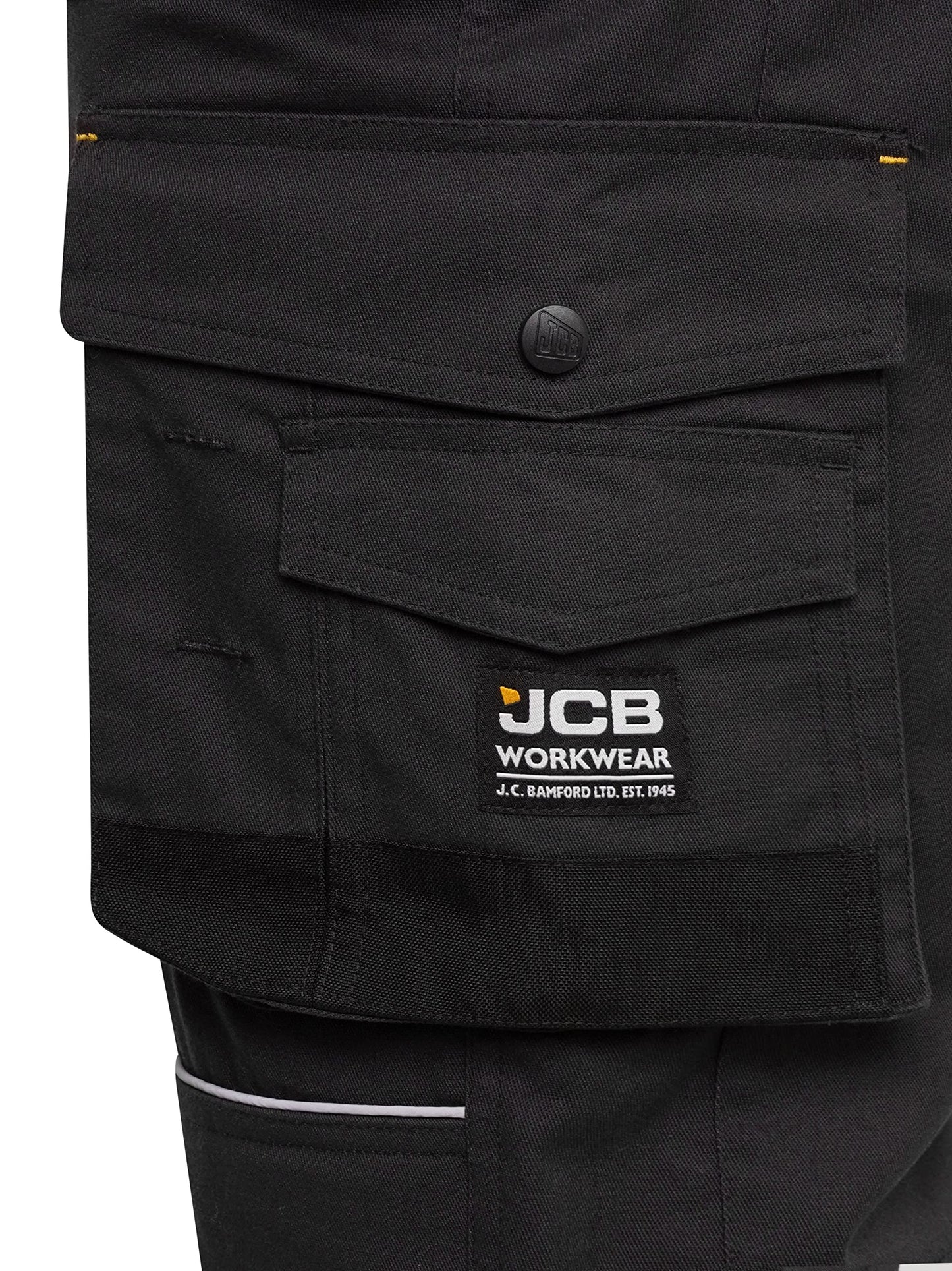 JCB Workwear - Trade Graphite Holster Trousers for Men - Cordura Reinforced Hems & Pockets - Regular Leg (32") - Polyester/Cotton - Waist 28"