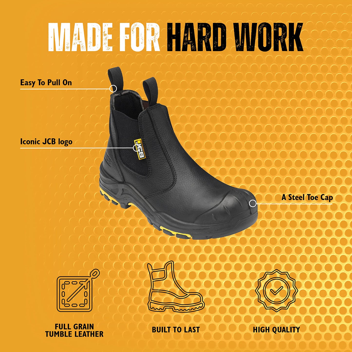 JCB Black Safety Dealer Boot S3 SRC