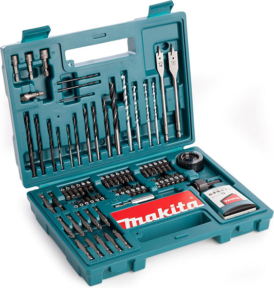 Makita B-53811 Drill & Screwdriver Bit Accessory Set (100 Piece), Multi-Colour, Set of 100