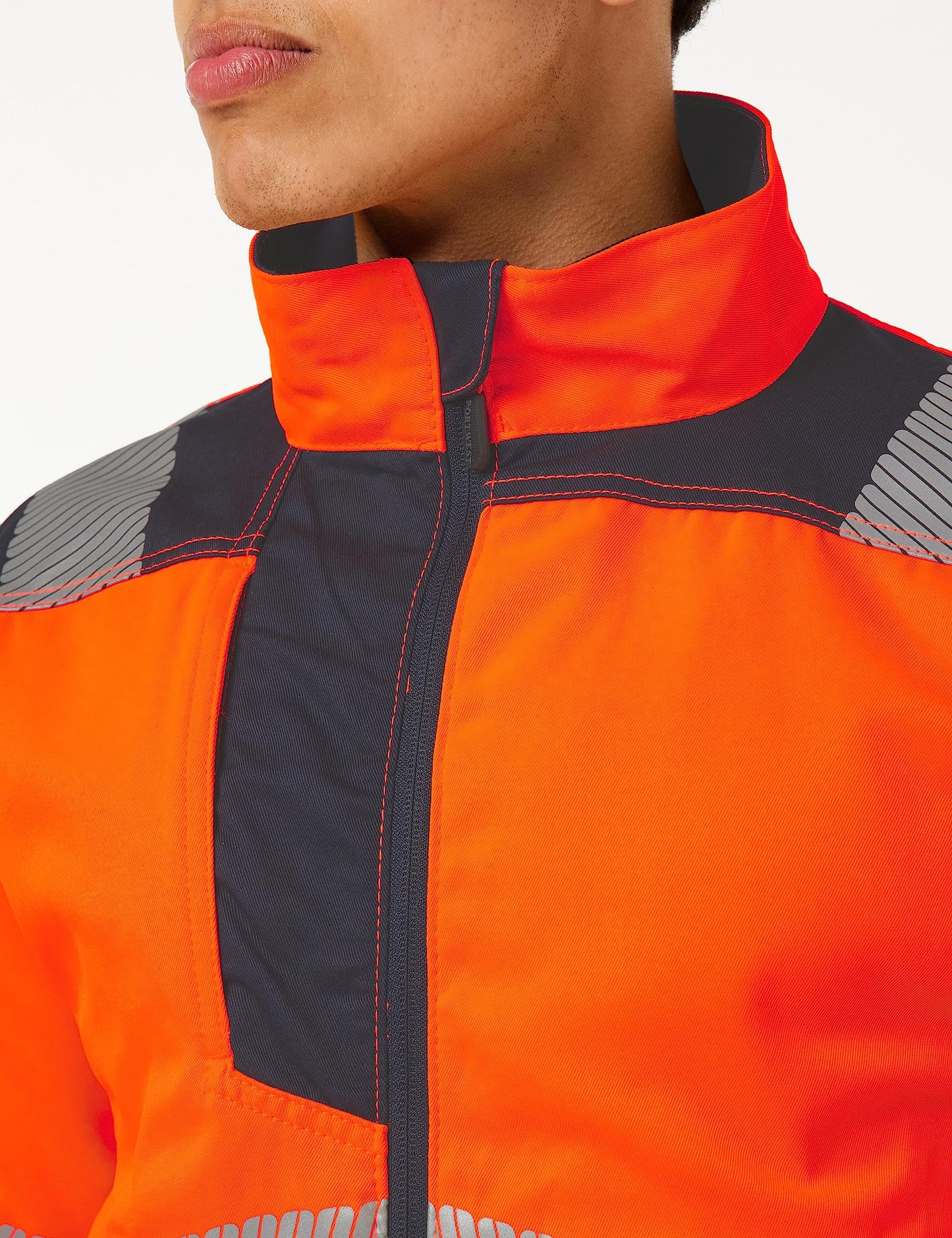 Portwest PW3 Hi-Vis Work Jacket, Size: XL, Colour: Orange/Navy, T500ONRXL