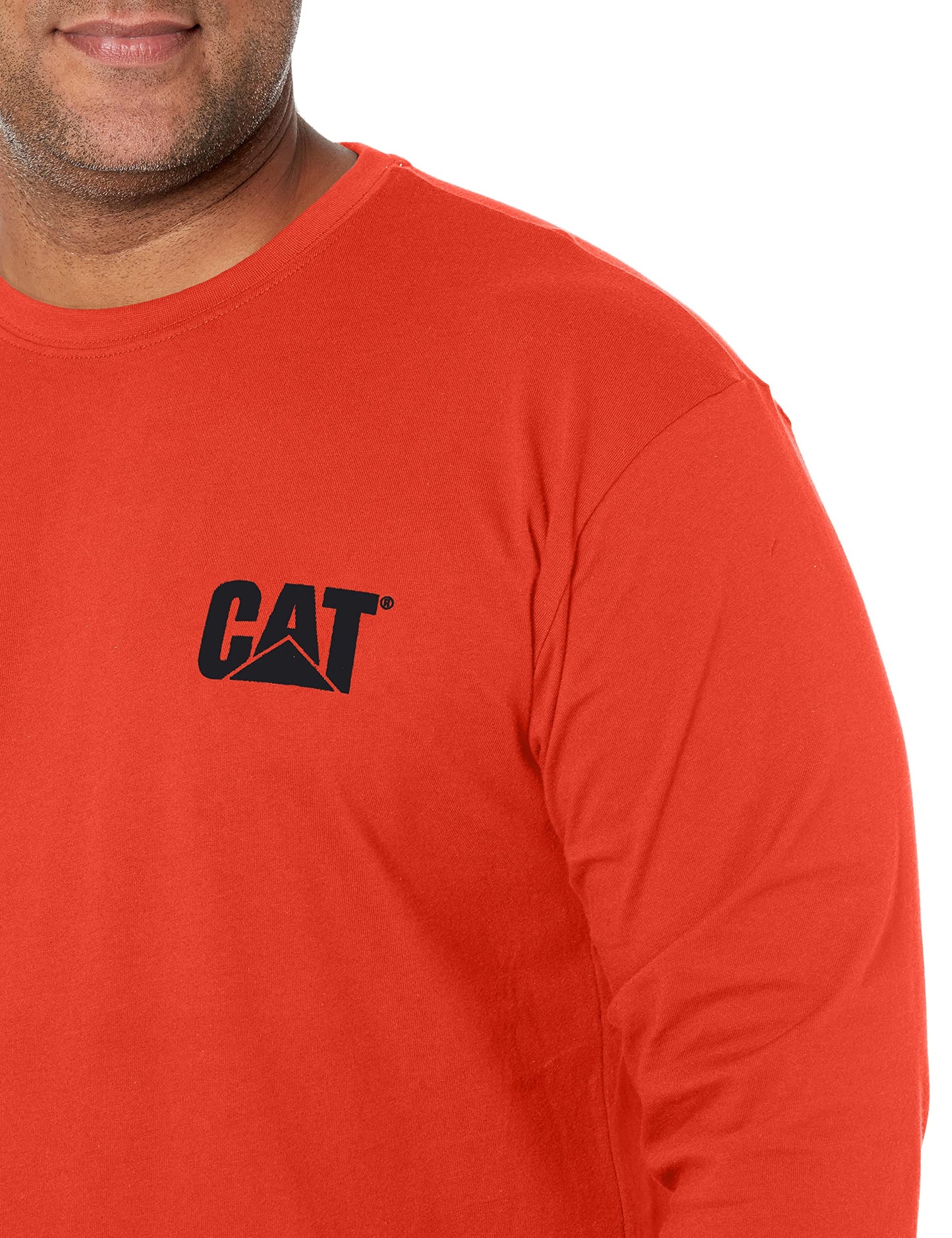 CAT Men's Trademark Banner Long Sleeve T-shirt상표 배너 긴소매 티셔츠camiseta Manga Larga De La Marca T-Shirt