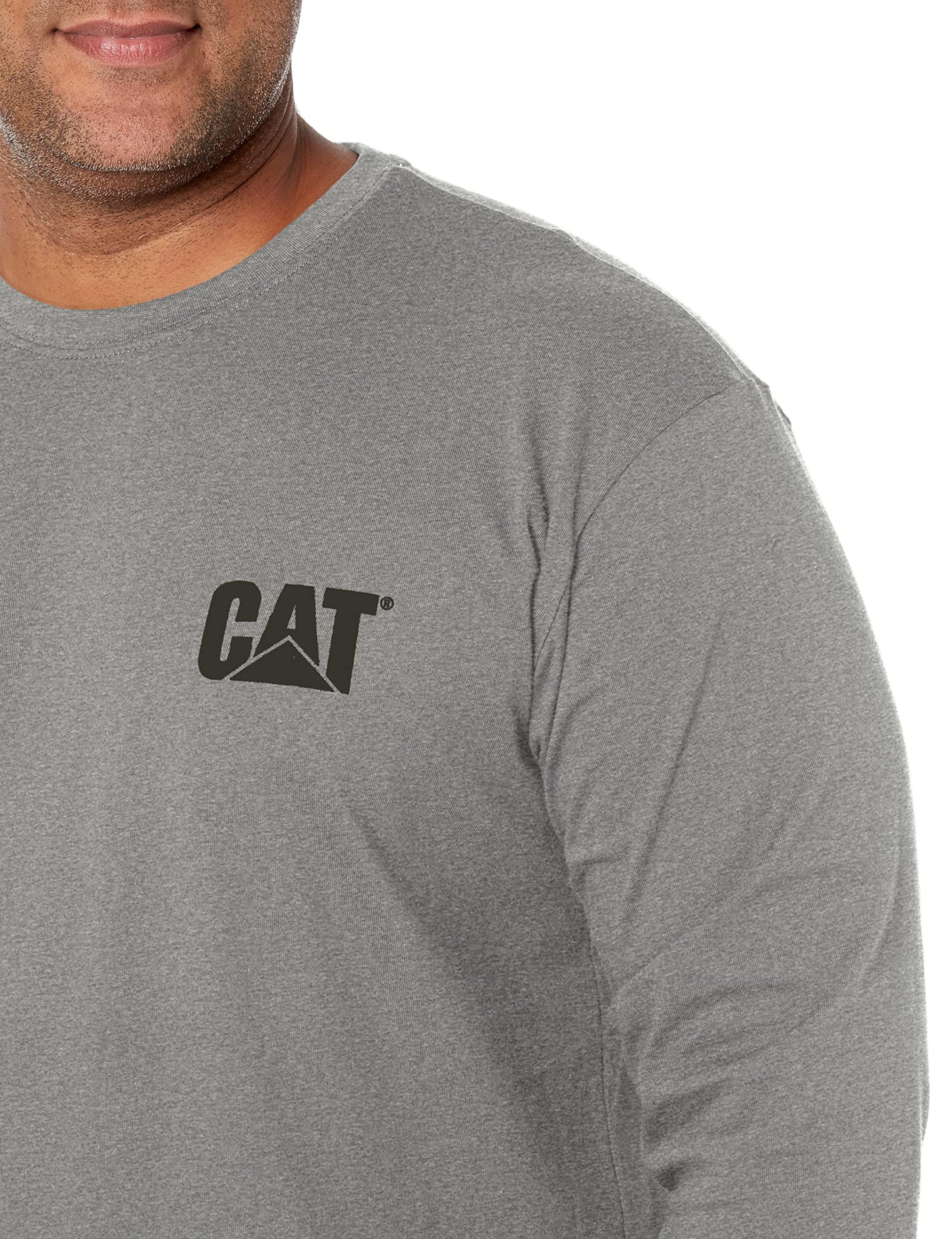 CAT Men's Trademark Banner Long Sleeve T-shirt상표 배너 긴소매 티셔츠camiseta Manga Larga De La Marca T-Shirt