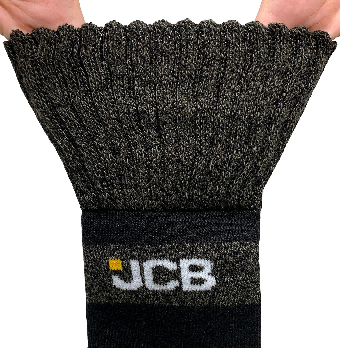 JCB Pro Tech Welly Men's Socks - Winter Warm Thick Long Socks for Wellies -Reinforced Heel & Toe - Extra Comfortable Aerobic Cuff