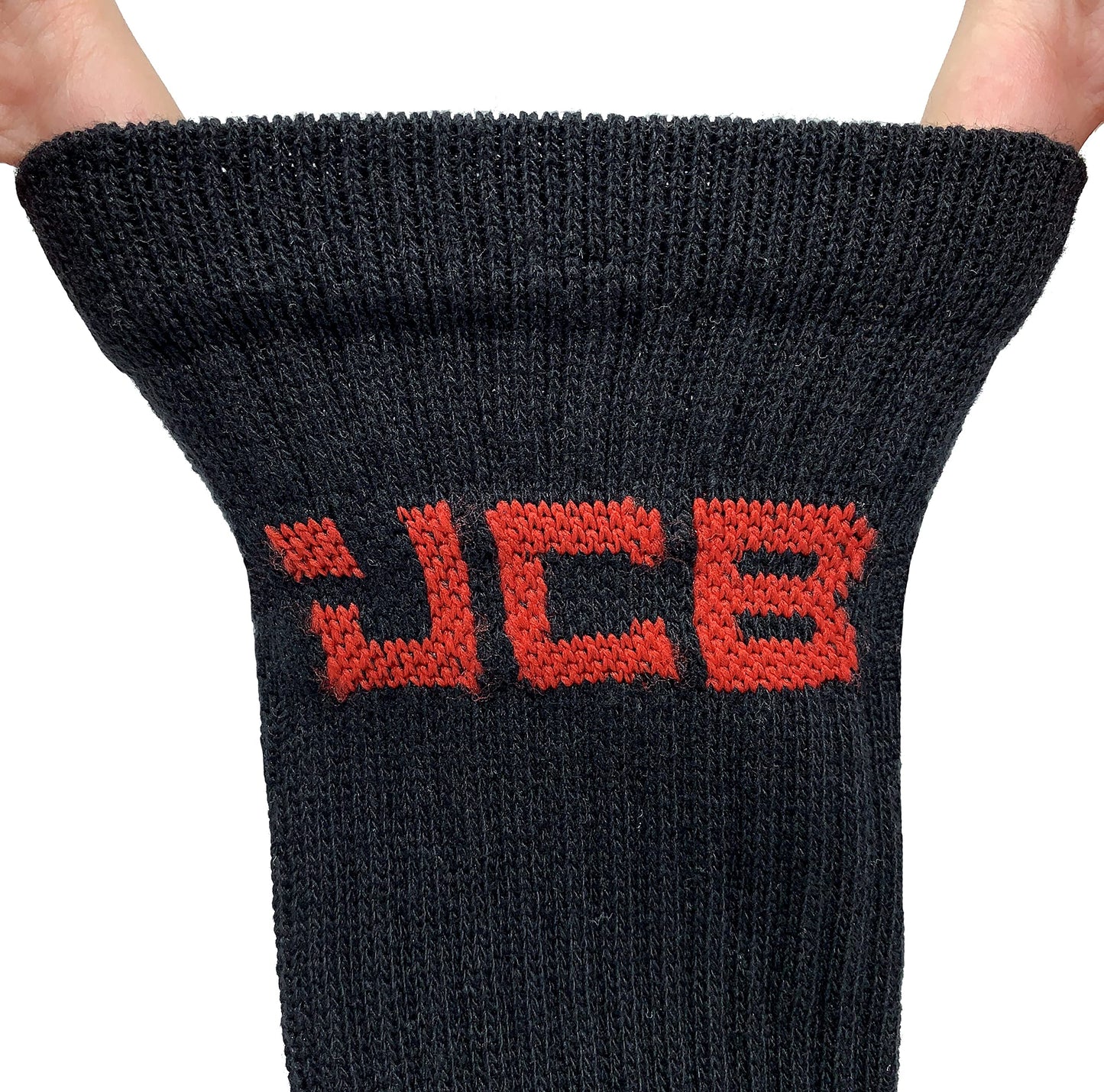 JCB - Men's Black Crew Socks | U.K. Size 6-11 | Work Socks